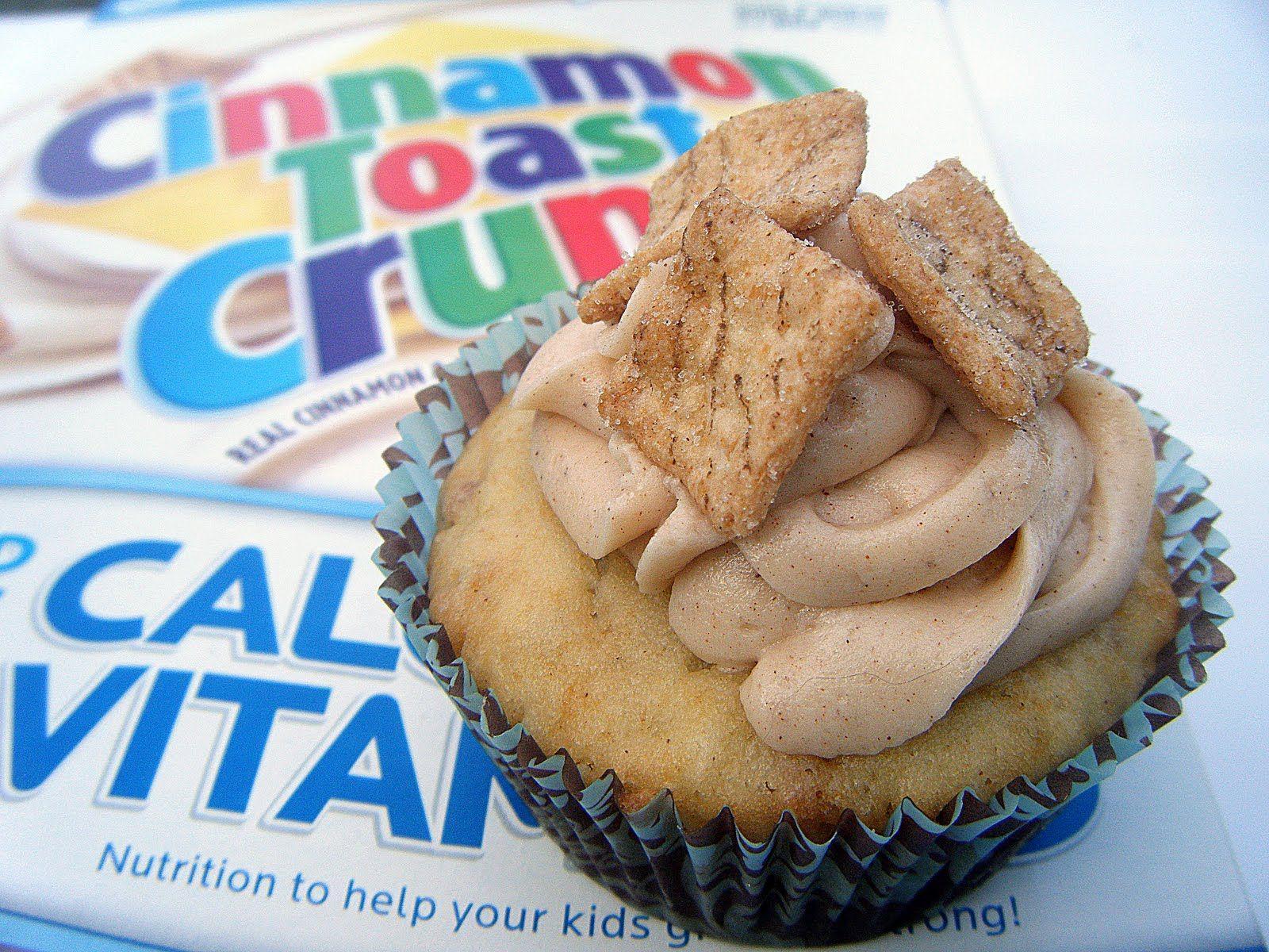 Ingredients of a 20something: Cinnamon Toast Crunch cupcakes: A