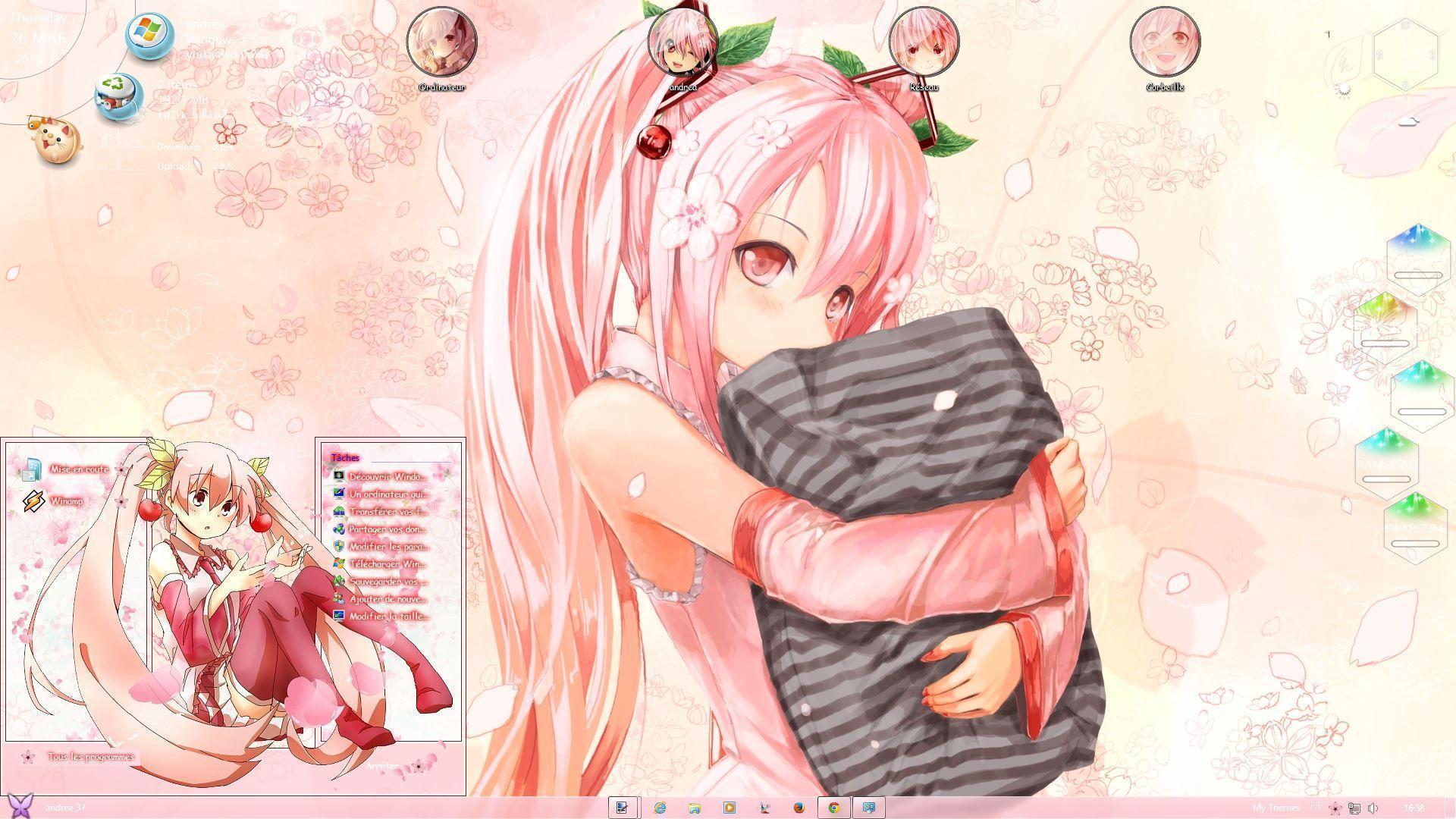 Image result for sakura miku desktop icons. Sakura Miku