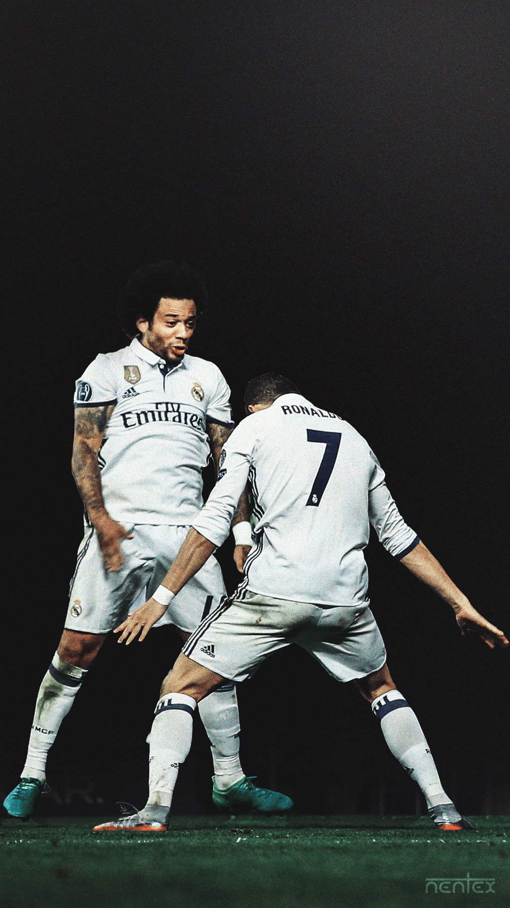 Mobile Wallpaper. Cristiano Ronaldo and Marcelo