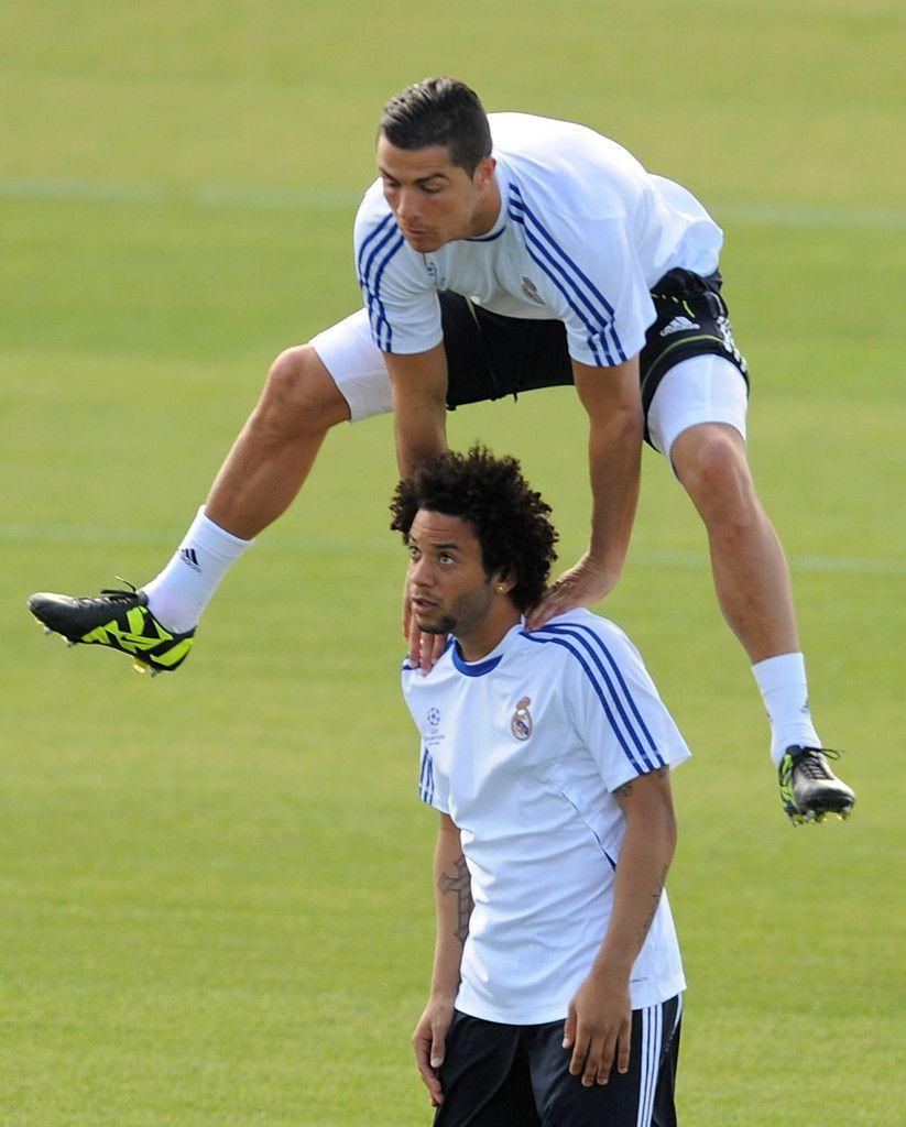 Marcelo and Cristiano Ronaldo Photo Photo Madrid Training