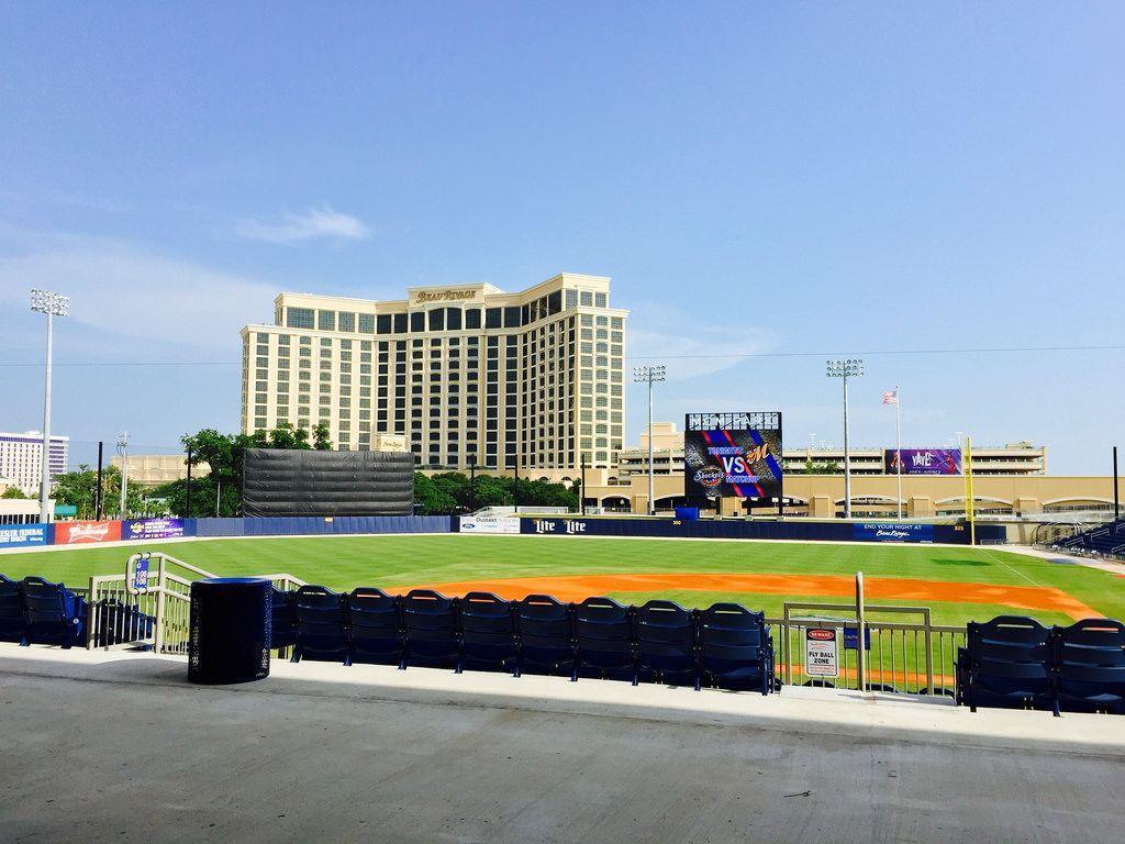 Biloxi Shuckers game. Volunteering in the concession stand