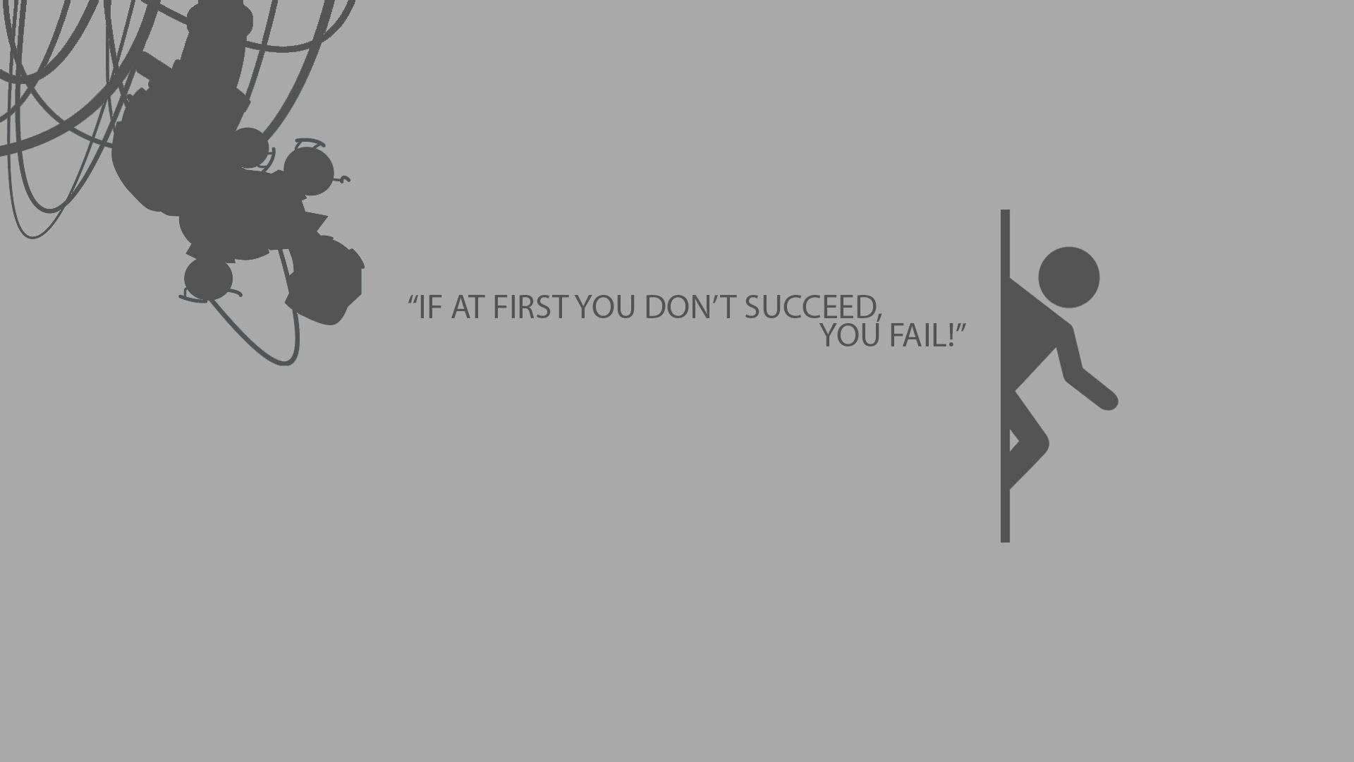 Motivational Wallpaper on Failure: If at first you don't Succeed