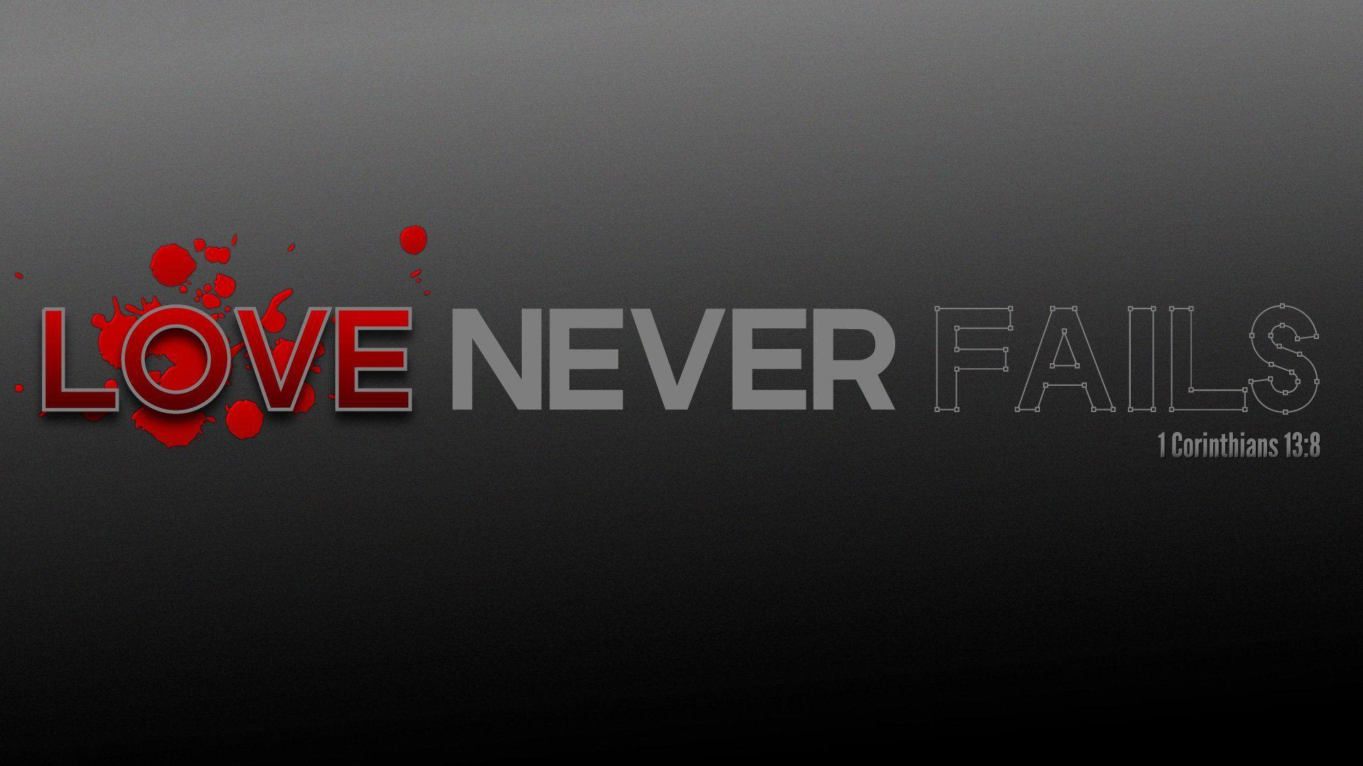 Love Never Fails Facebook Cover Wallpaper