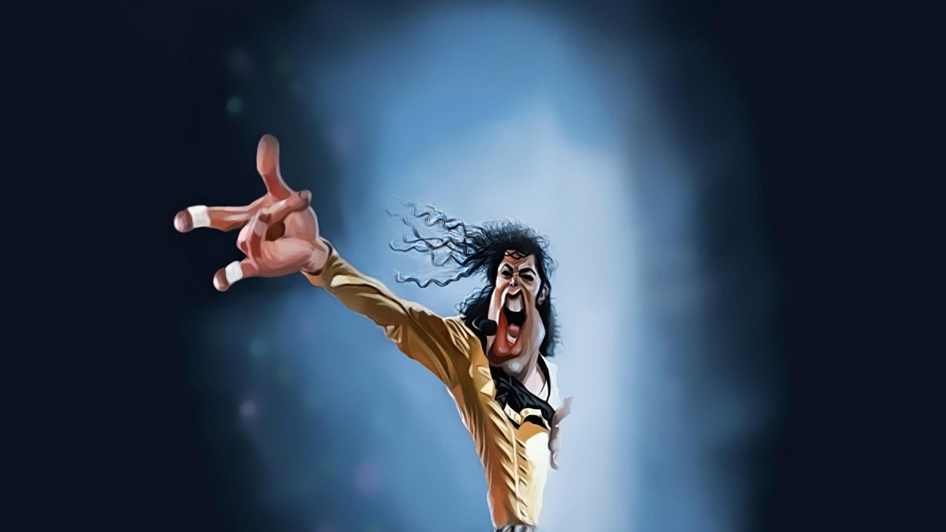 Wallpaper Funny Michael Jackson Caricature x 1080