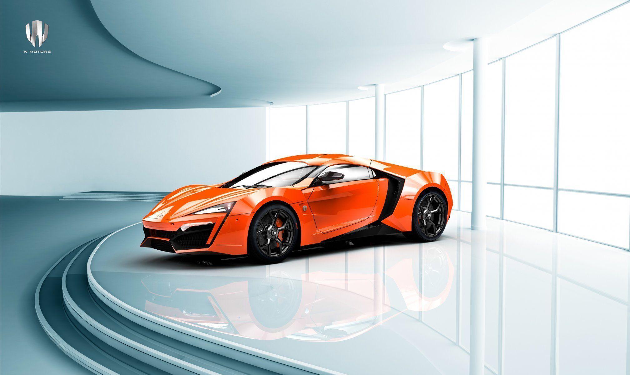 W Motors Lykan HD Pavilion Orange Hypersport HD Wallpaper