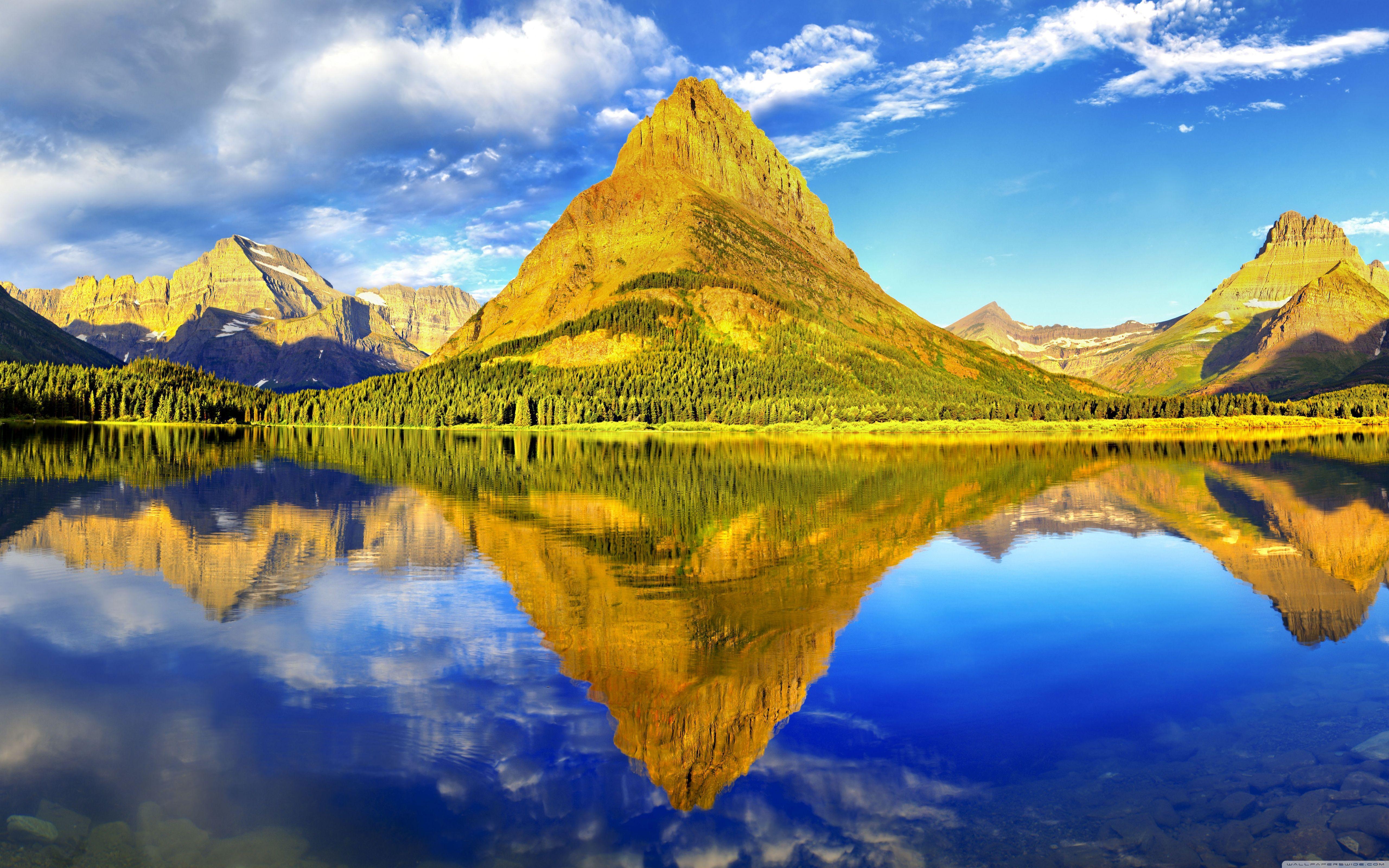 Glacier National Park Panorama HD desktop wallpaper, High