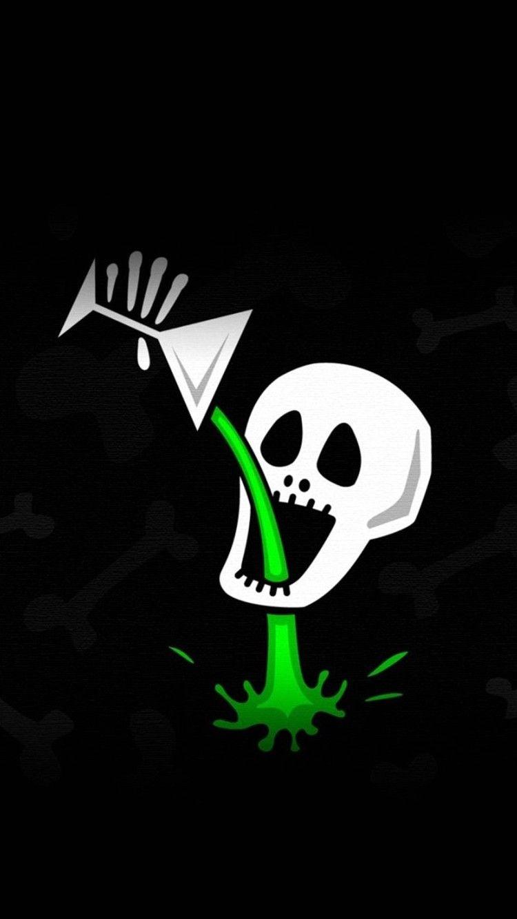 Wallpaper iPhone 6 Drinking Skull 4 7 Inches x 1334