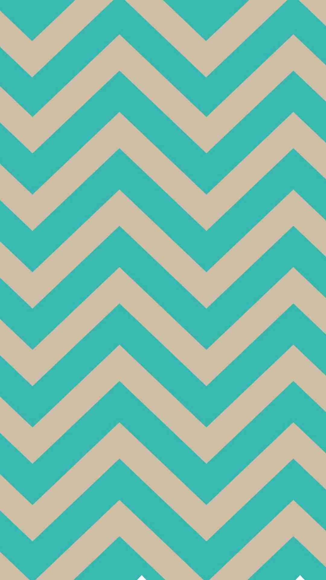 Turquoise Blue and Ivory Chevron iPhone 6 Plus Wallpaper