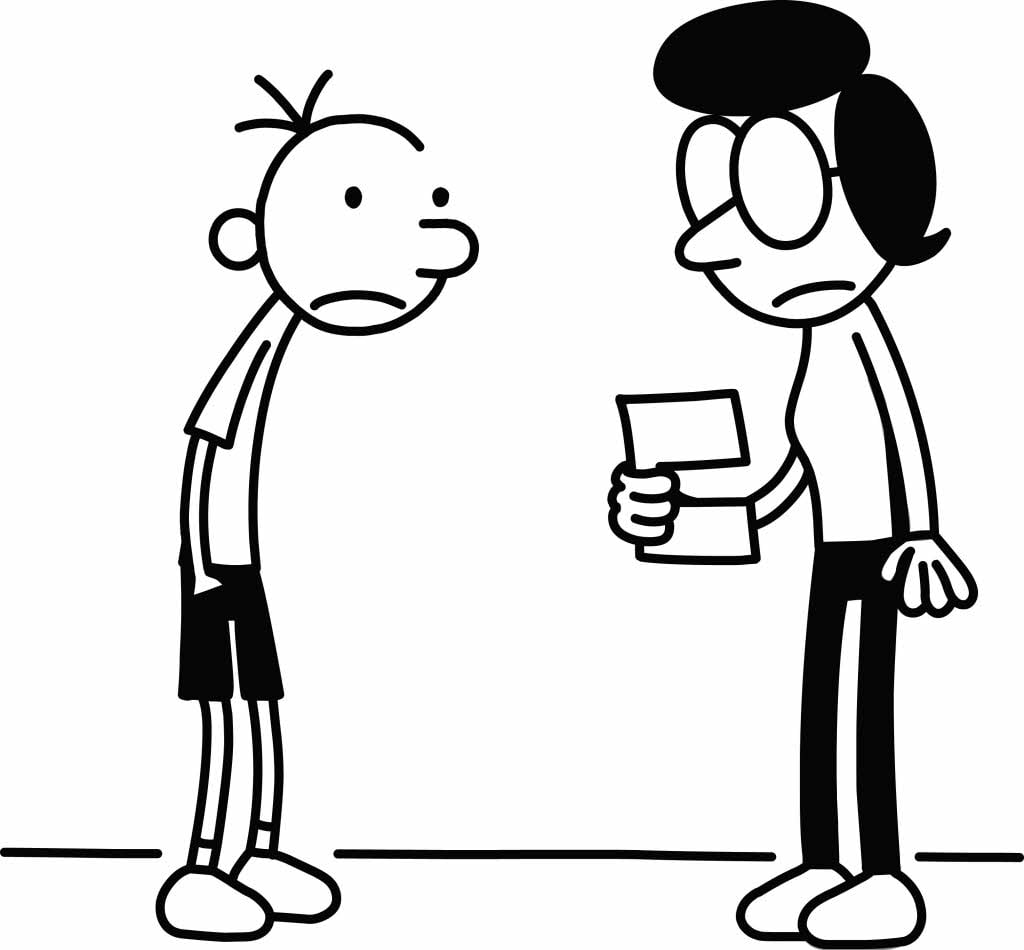 New Diary Of A Wimpy Kid Coloring Page For Ki