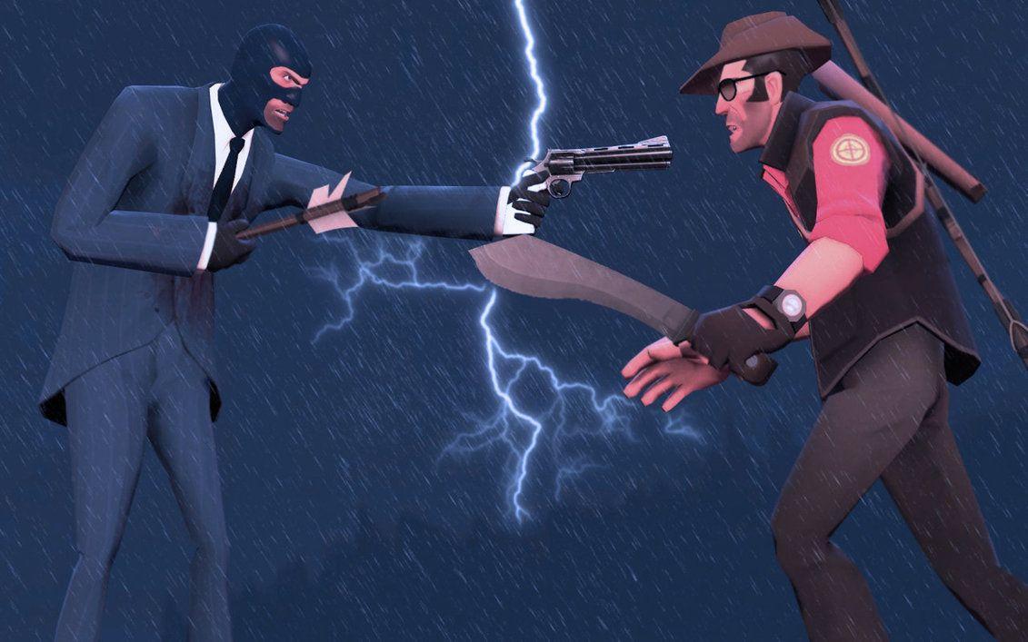 Team Fortress 2(TF2) image Spy vs Sniper HD wallpaper