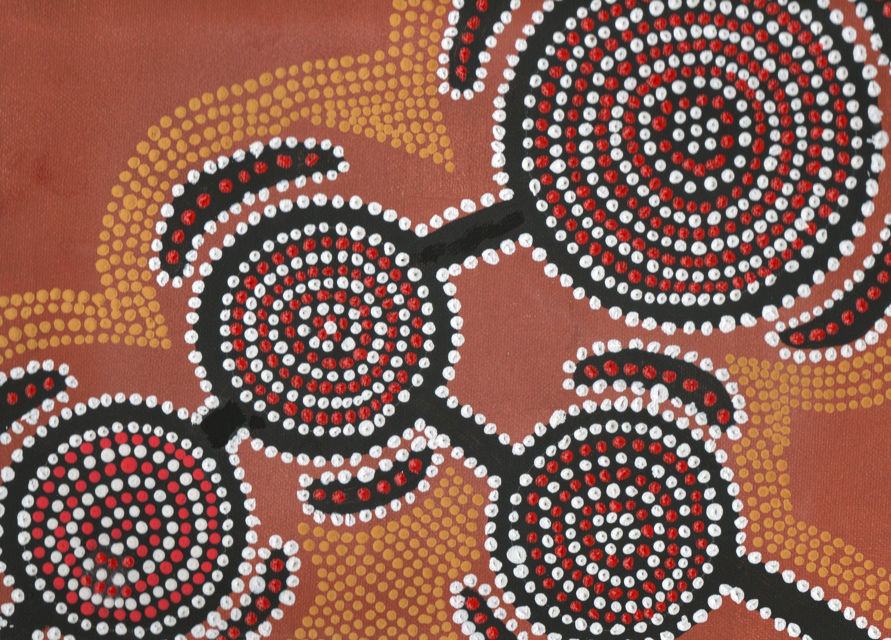 Australian Aboriginal Dot Painting Symbols - Printable Templates Free