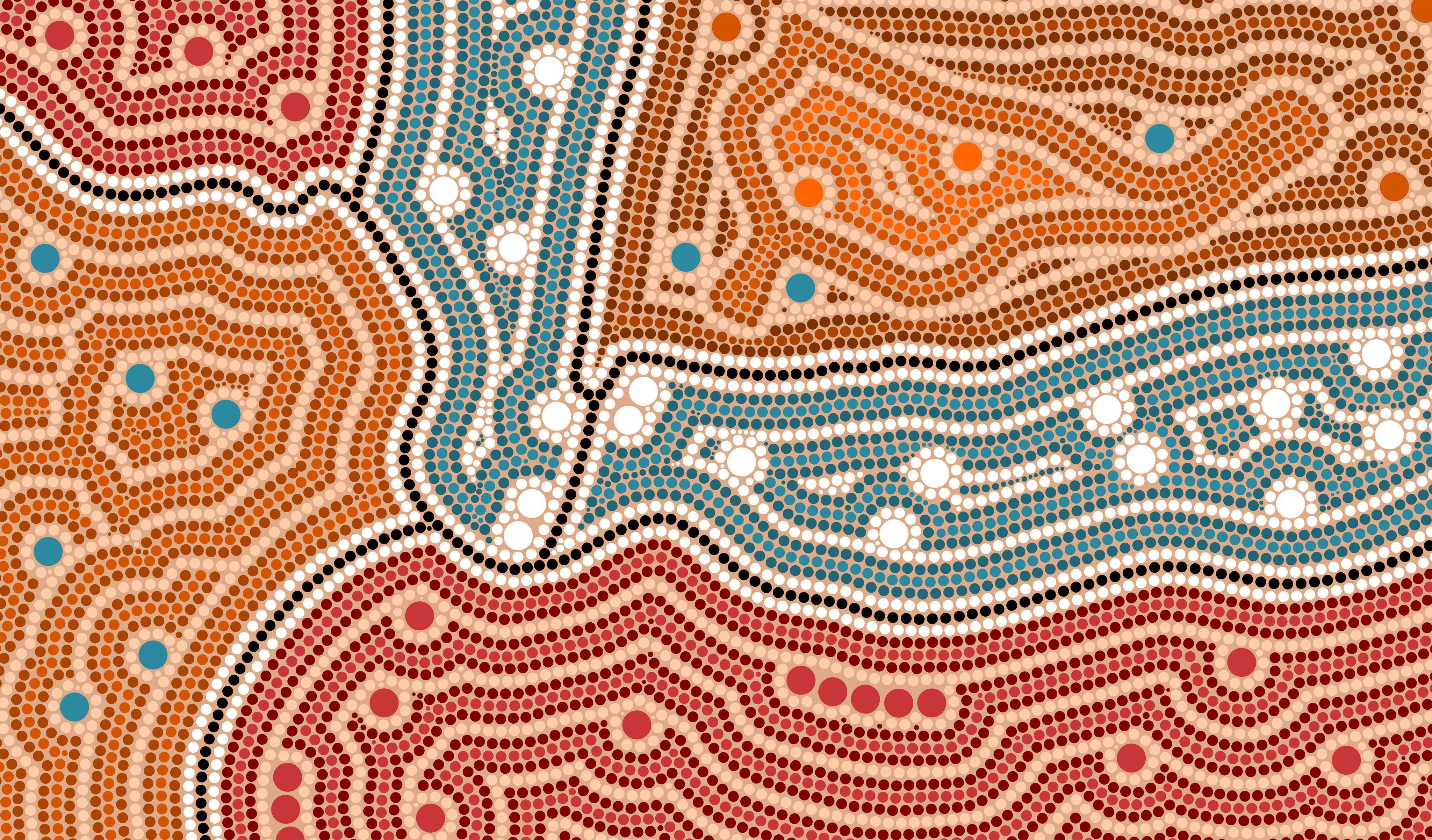 aboriginal wallpapers dot painting