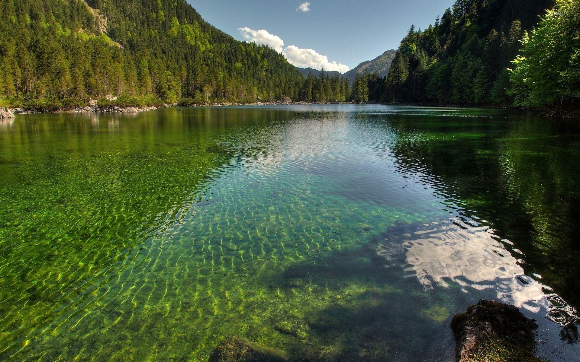 Green water of the Avalanche Lake wallpaper wallpaper