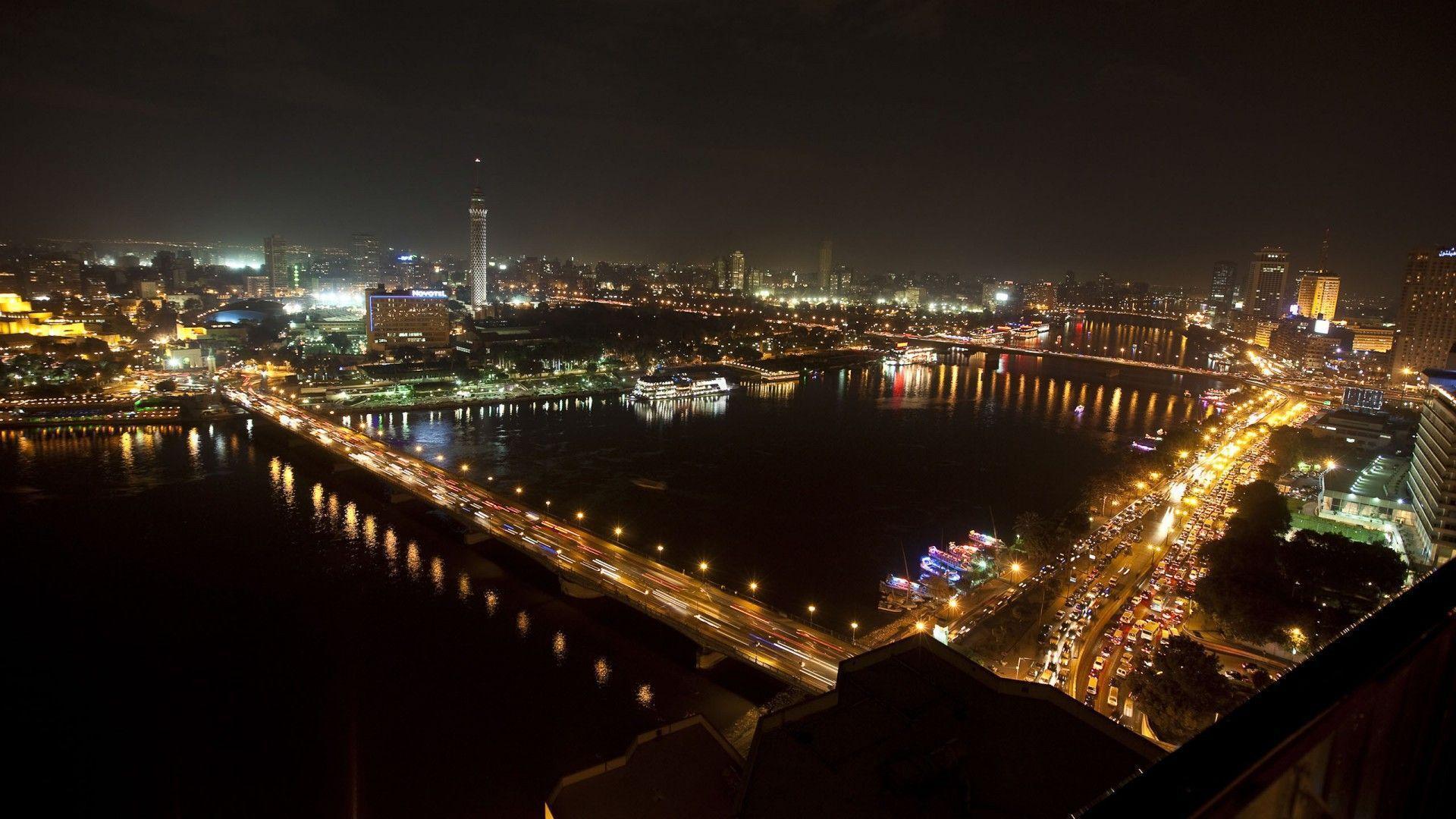 Night view in Cairo wallpaper and image, picture