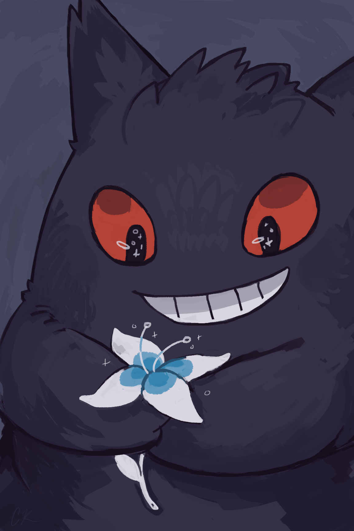 Made a gengar phone background for anyone who wants to use it c