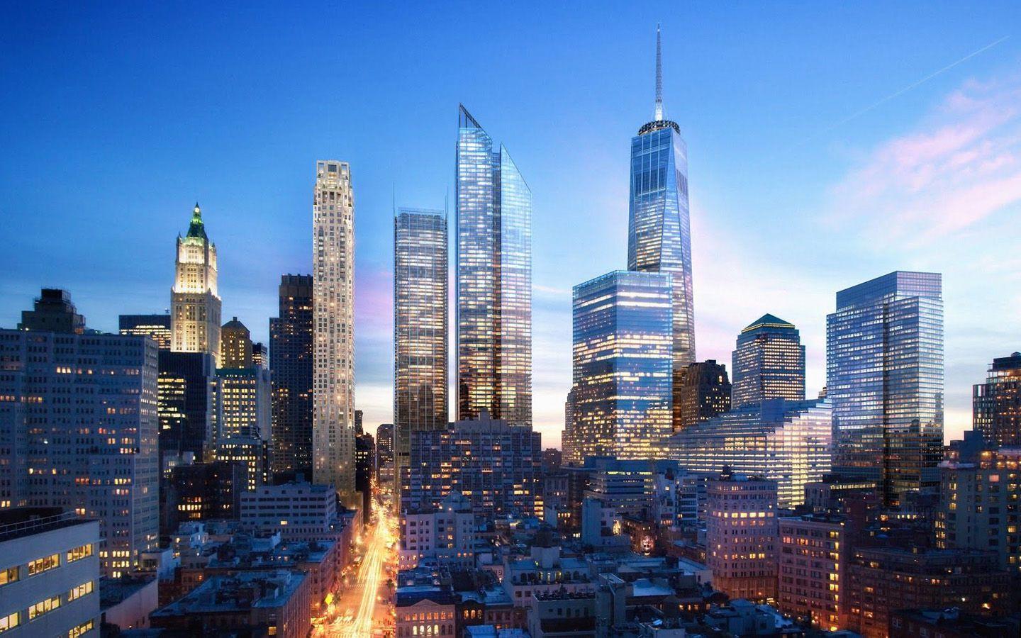 new york city skyline. New York City Skyline 1440x900 wallpaper