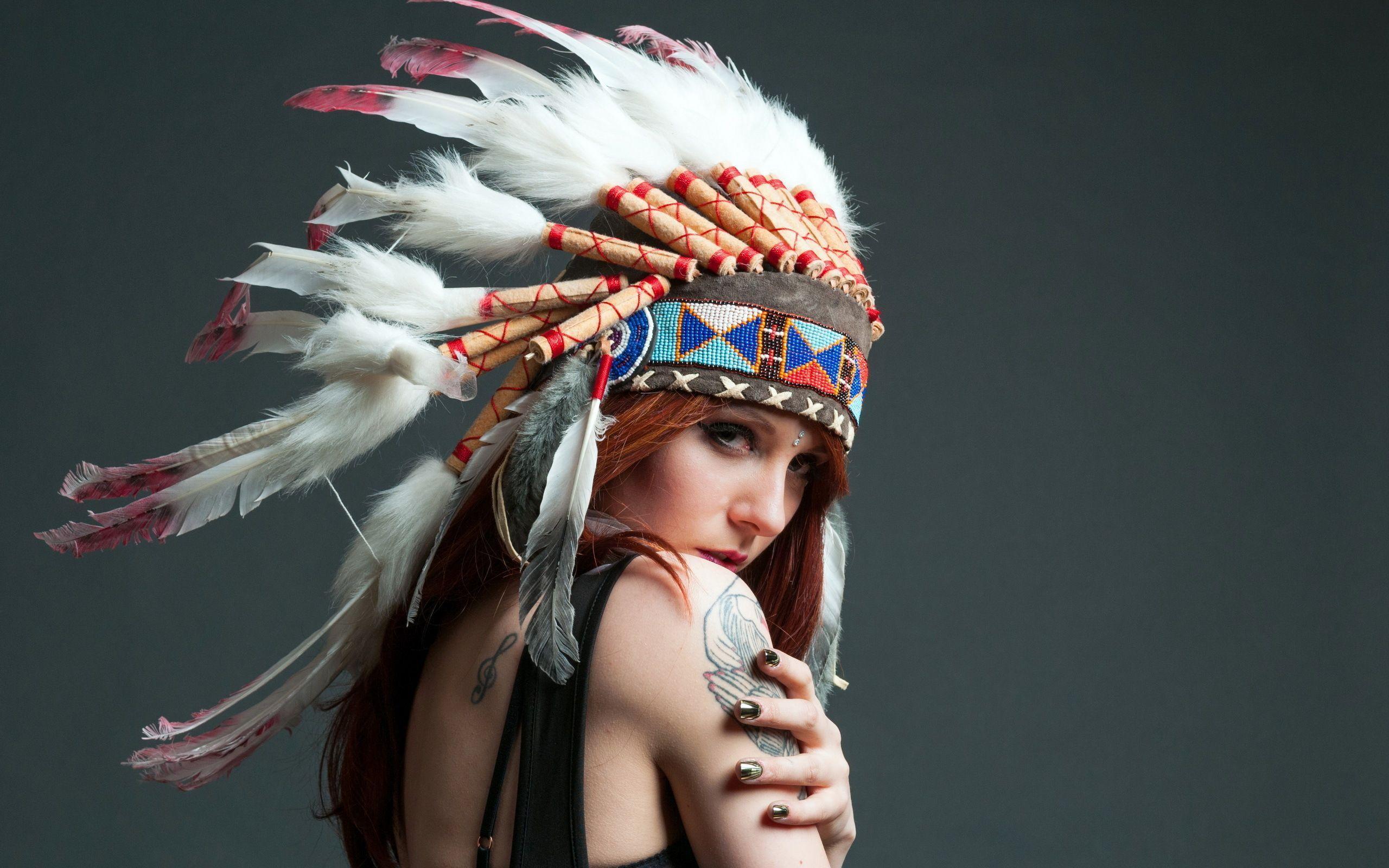 Beautiful Native American Woman Wallpaper