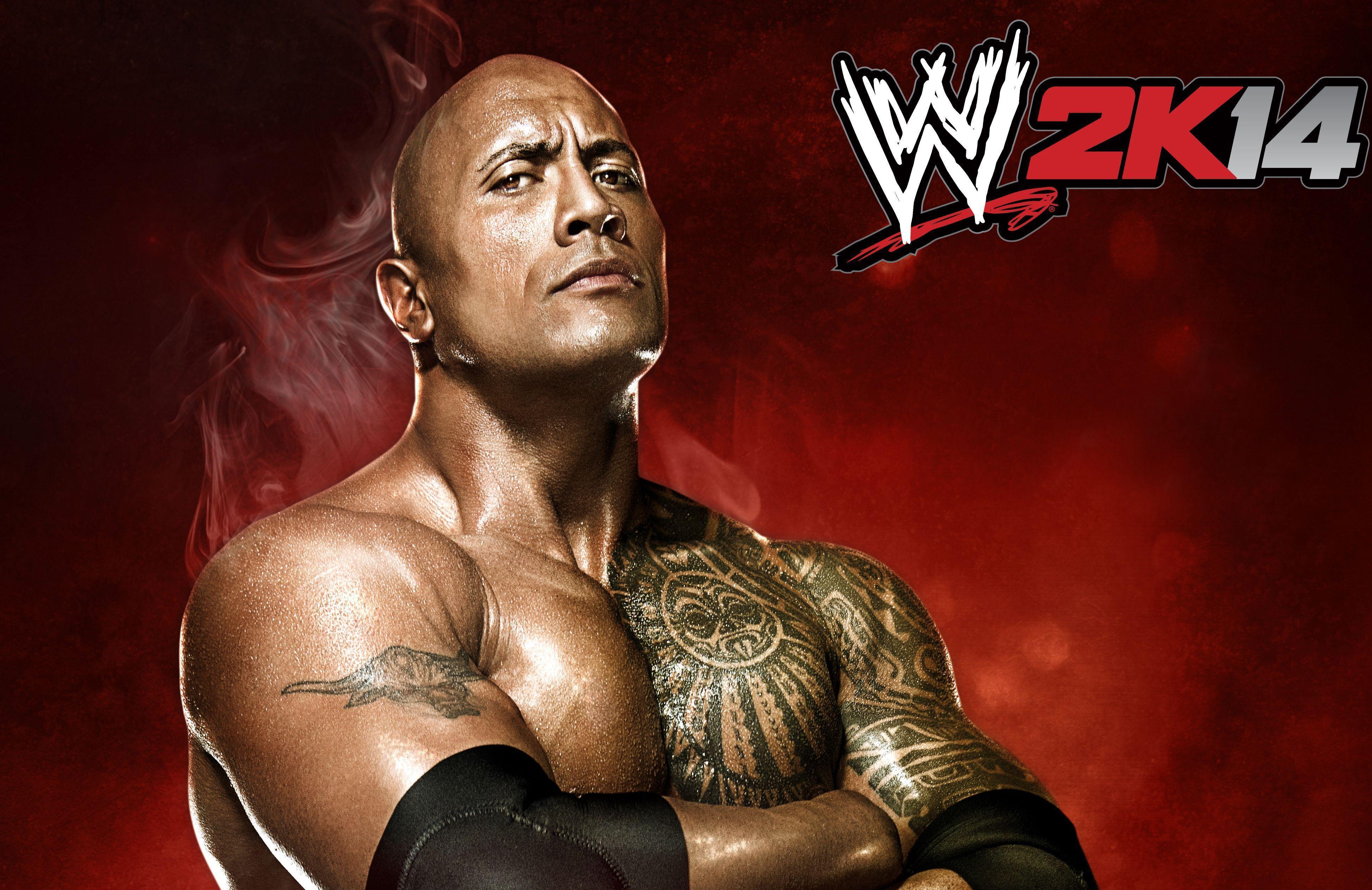 Photo Dwayne Johnson Man WWE 2K14 Games Celebrities 3900x2530