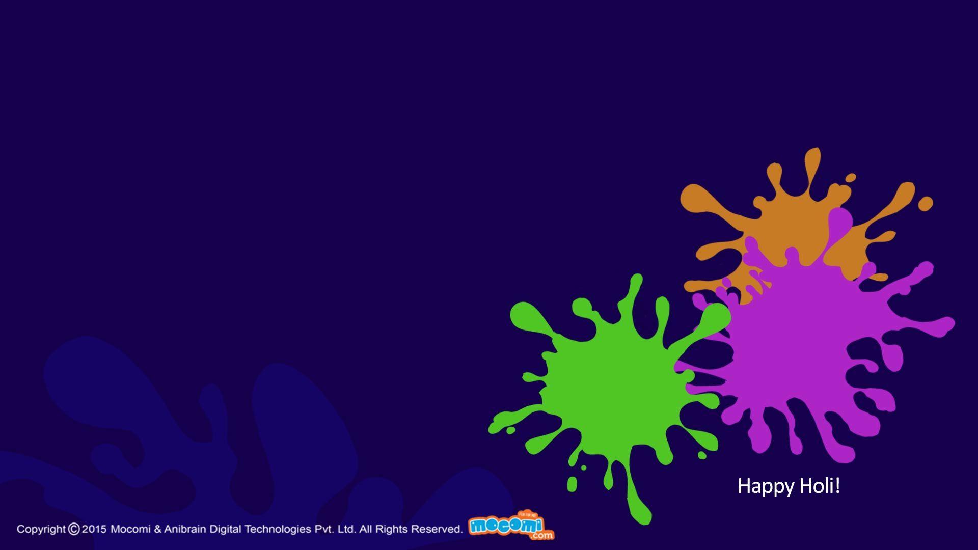 Holi Colour Splash Wallpaper for kids