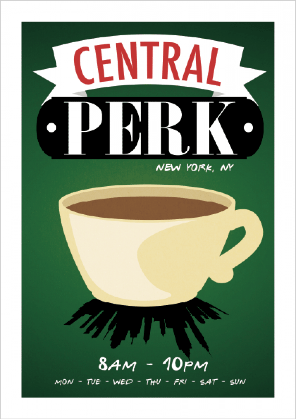 Central Perk. Posters Minimalistas. poster
