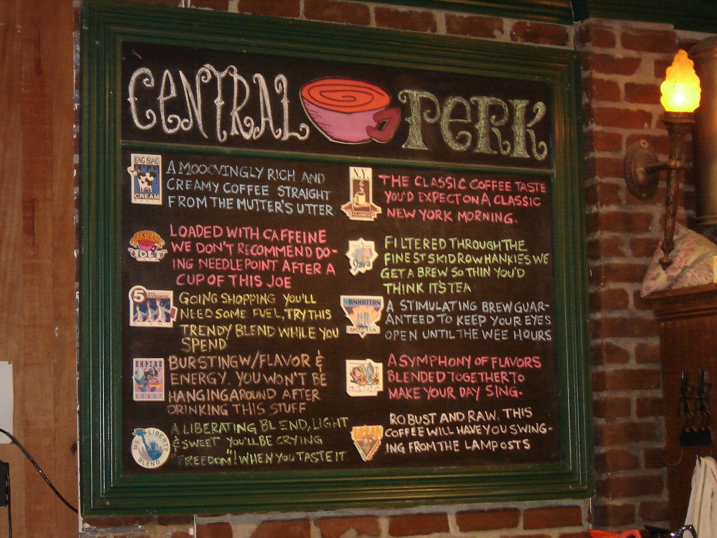 Central Perk menu. We, Friends and .tyxgb76aj>this