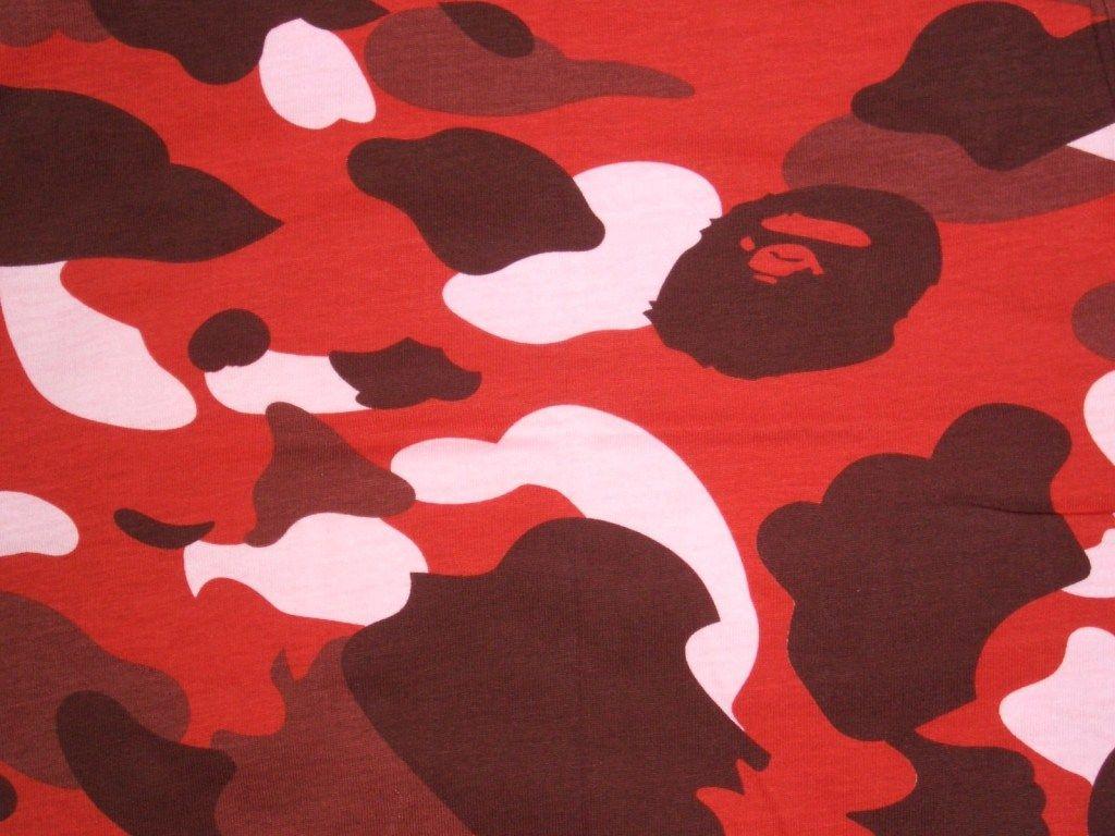 Download Ready for battle: the fire-resistant Red Camo Wallpaper