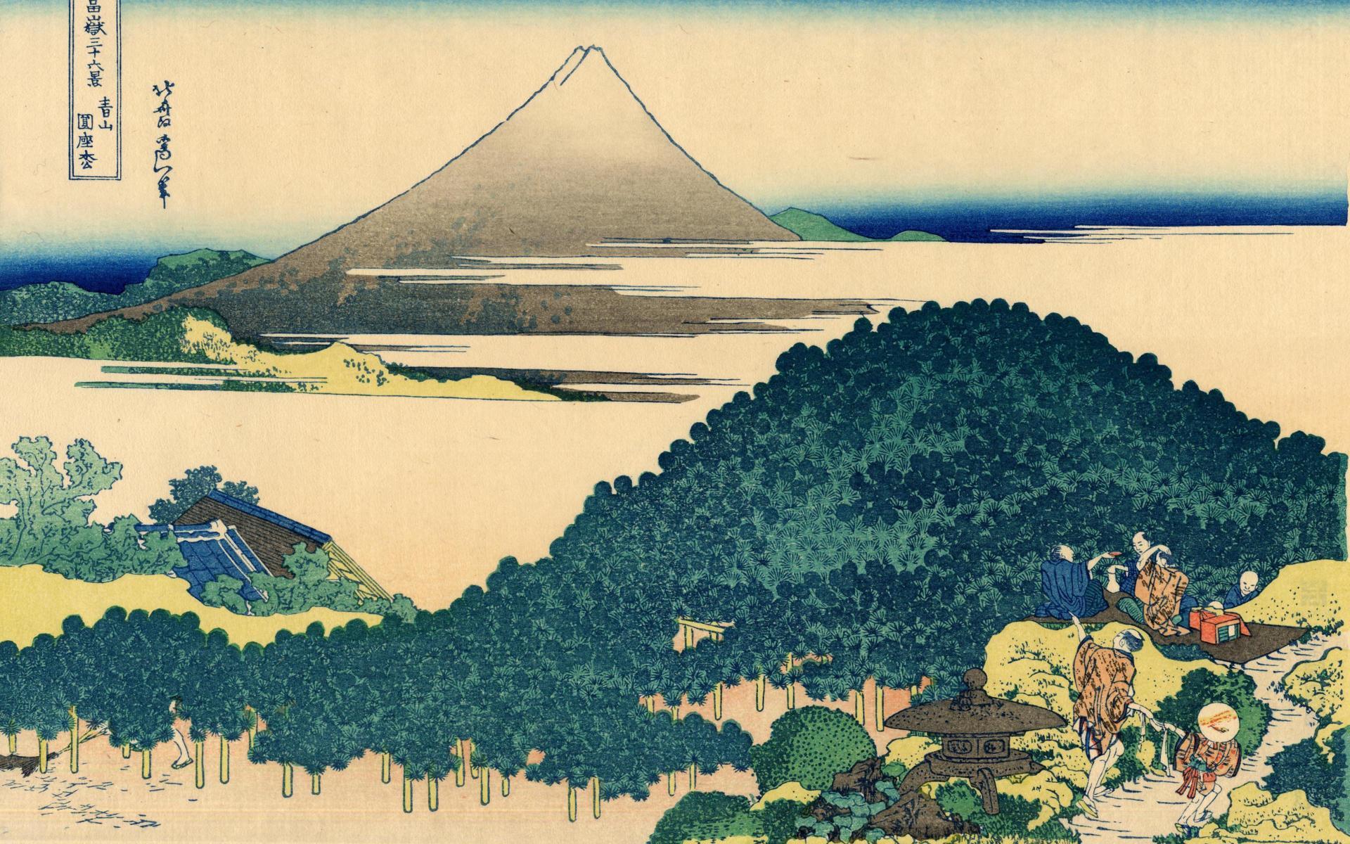 Hokusai Wallpaper, The Coast Of Seven Leages In Kamakura