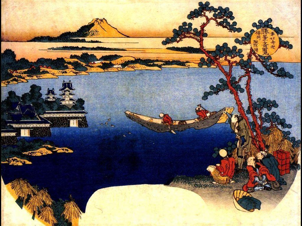 My Free Wallpaper Wallpaper, Hokusai of Lake Suwa