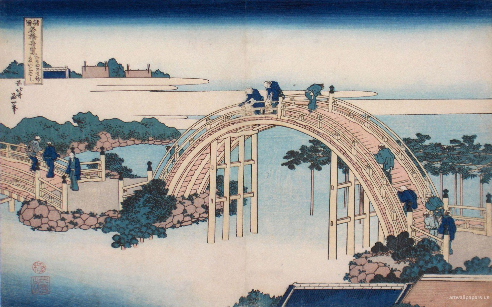 Print Hokusai The Great Wave At Kanagawa Art 1920x1200