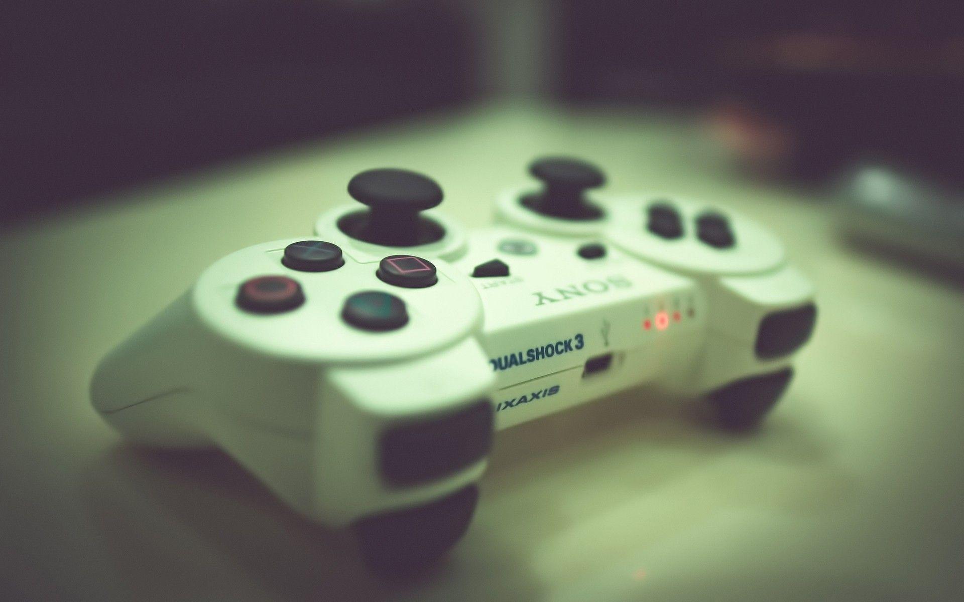 technology, PlayStation, macro, controllers, PS white joystick