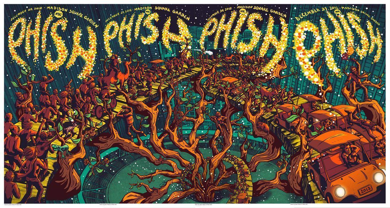 Image: All Four Phish New Year's Run Posters Connected Together