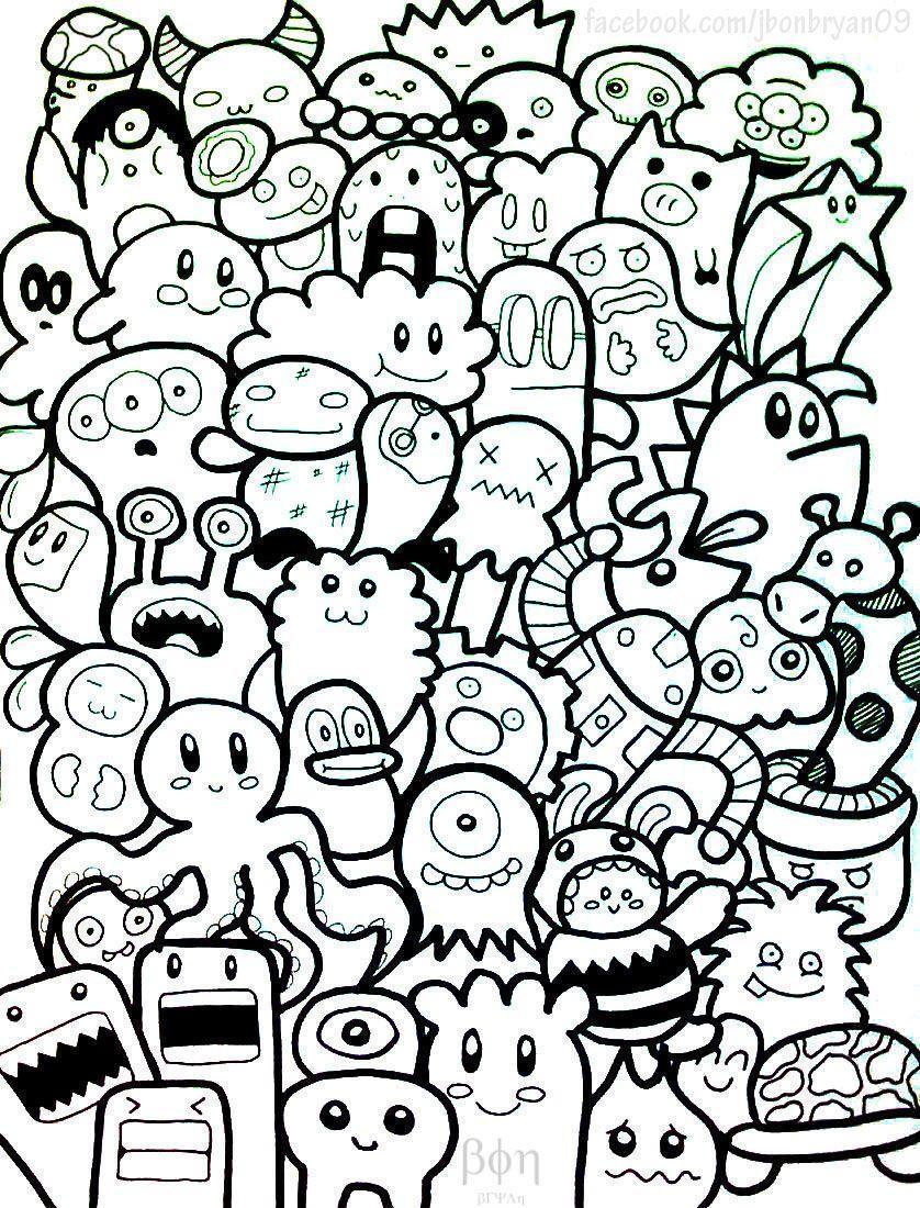 Doodle Monster Wallpaper Cute doodle monsters