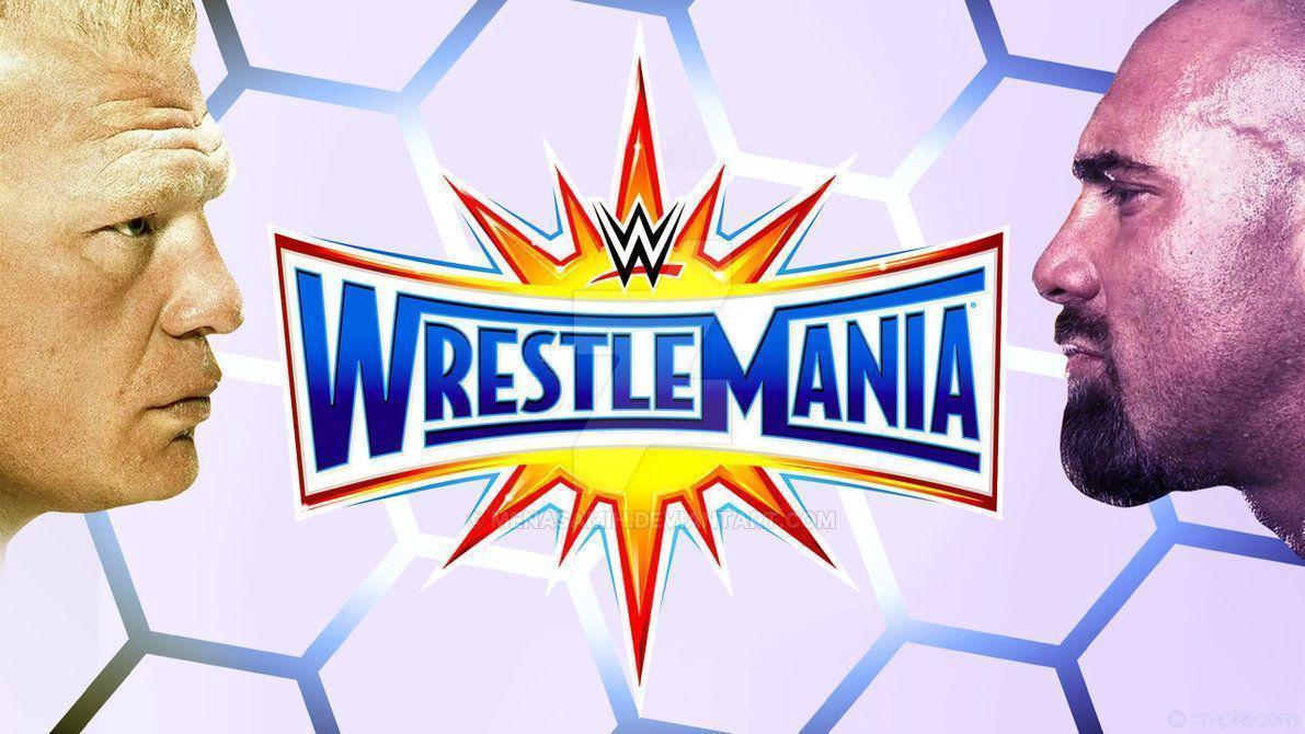 Brock Lesnar vs Goldberg Wrestlemania 33 Wallpaper