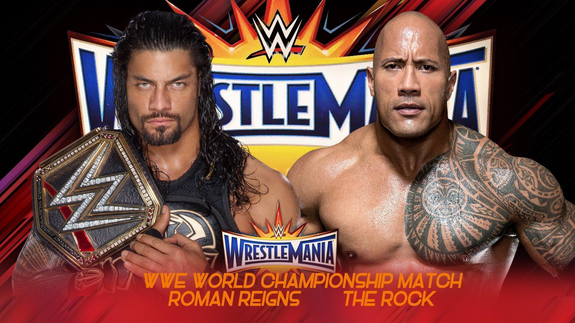 Roman Reigns vs The Rock Wrestlemania 33