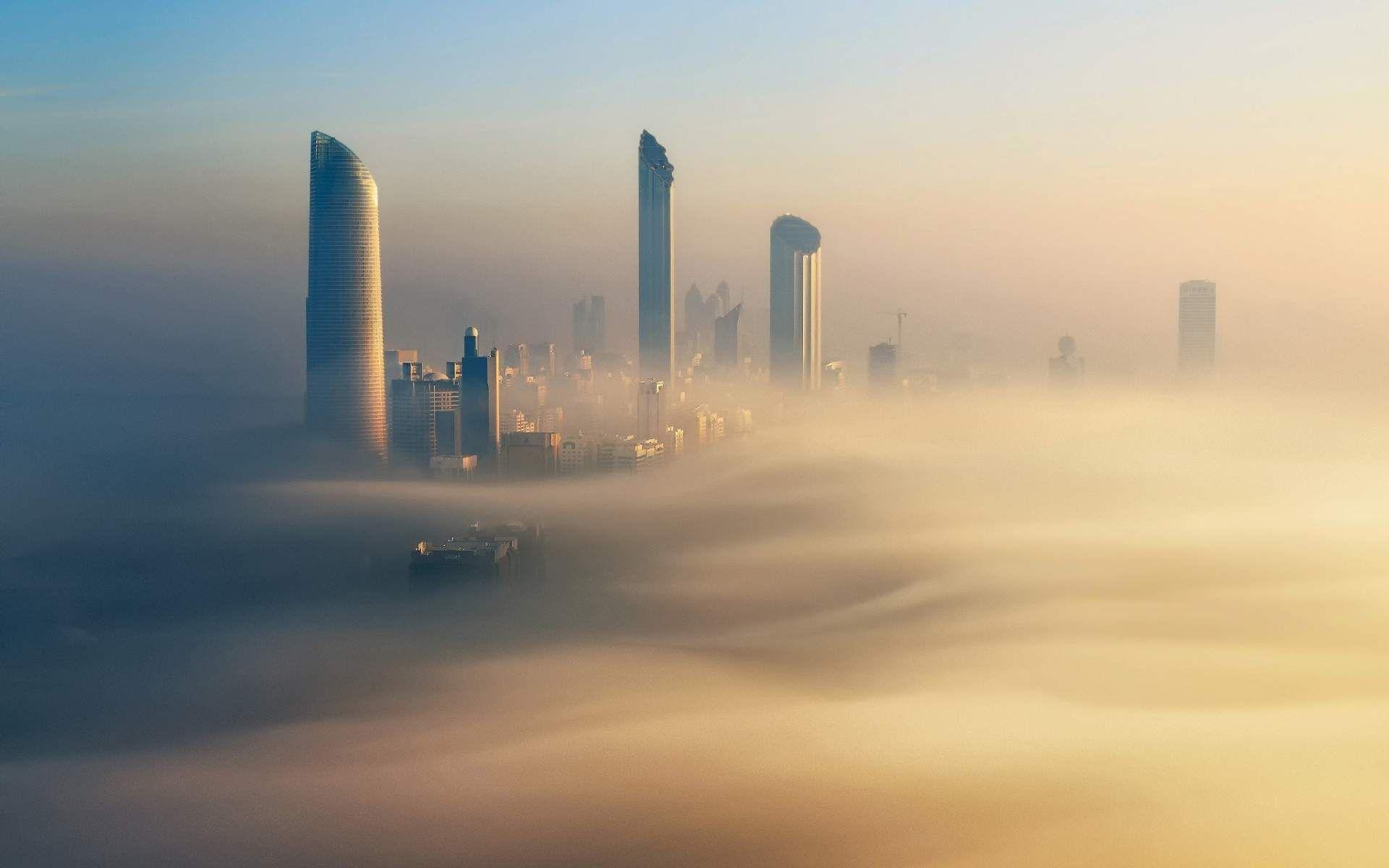 Abu Dhabi City Sunrise HD Wallpaper