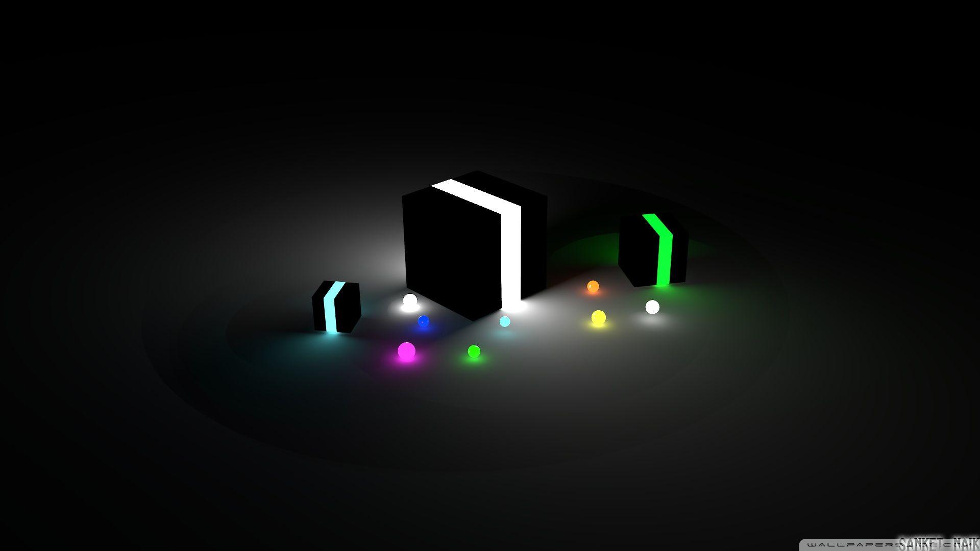 Glow Cubes HD desktop wallpaper, High Definition