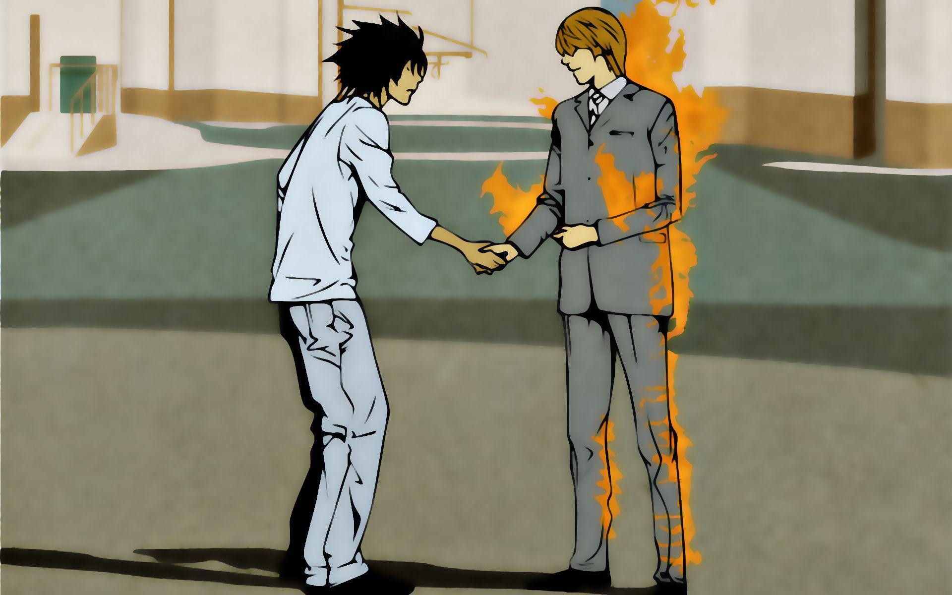 Death Note, Yagami Light, Wish You Were Here, lawliet