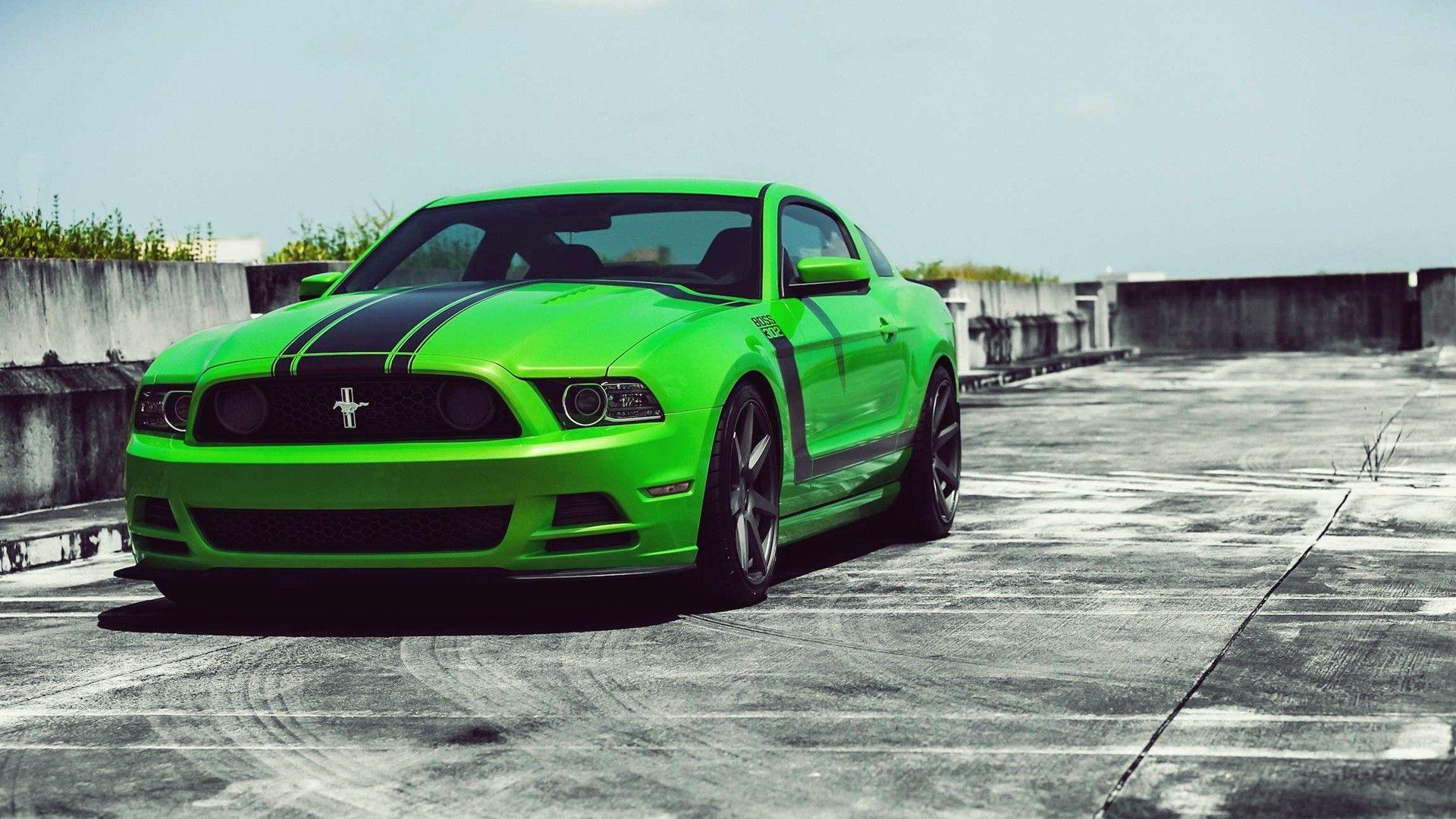 Automobiles Automotive Cars Ford Mustang Boss 302 Shelby Green