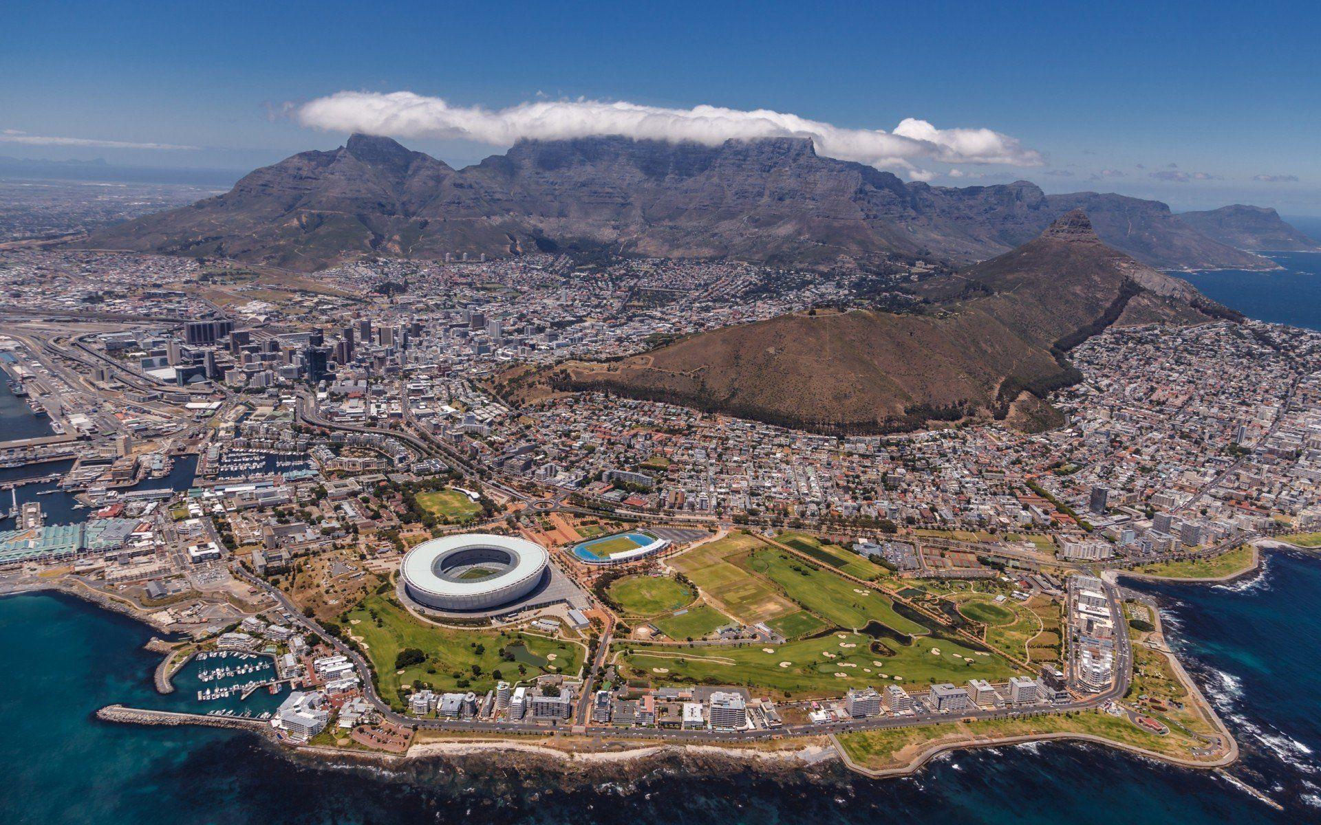 Cityscapes Landscapes Stadium Cape Town Table Mountain Wallpaper