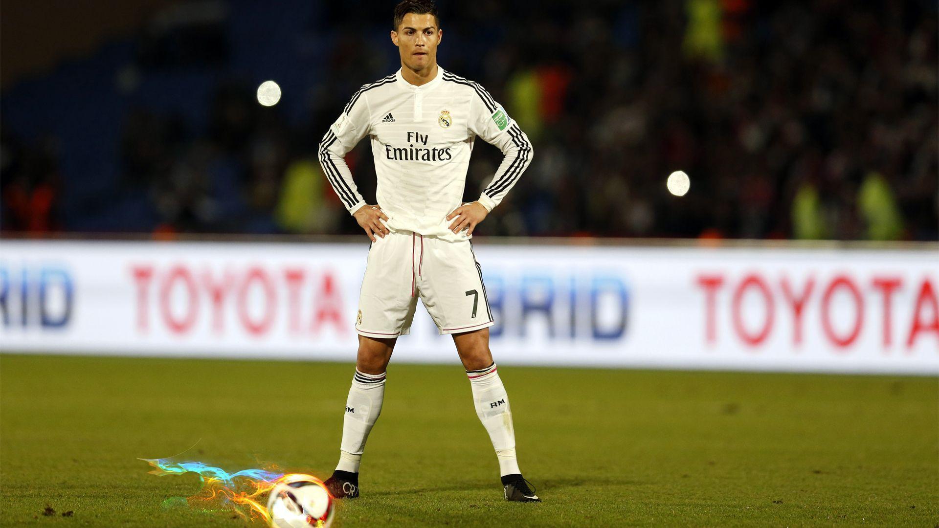 Wallpaper HD Cristiano Ronaldo Fire Football Players On 2017 Image