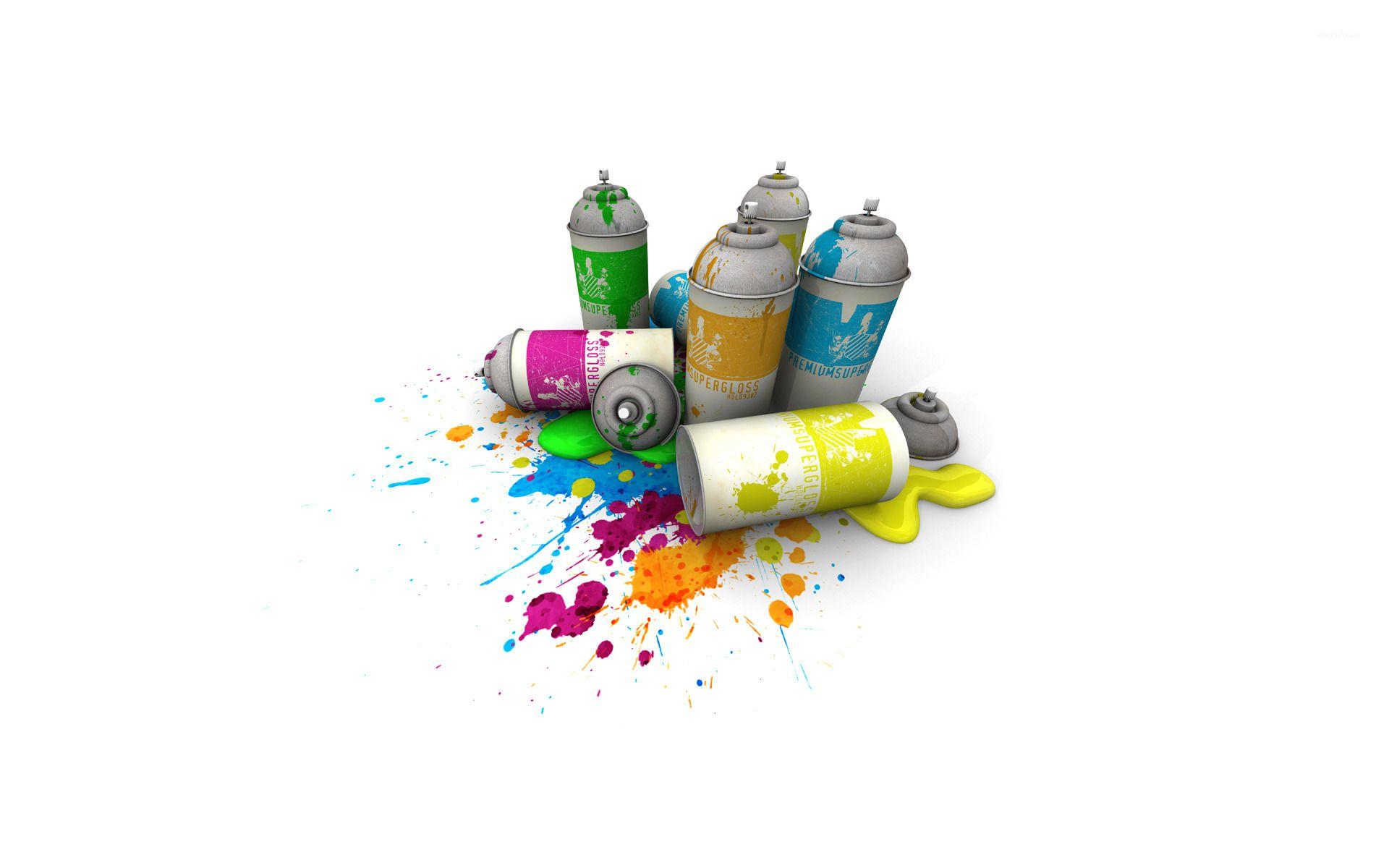 Spray paint cans wallpaper Art wallpaper