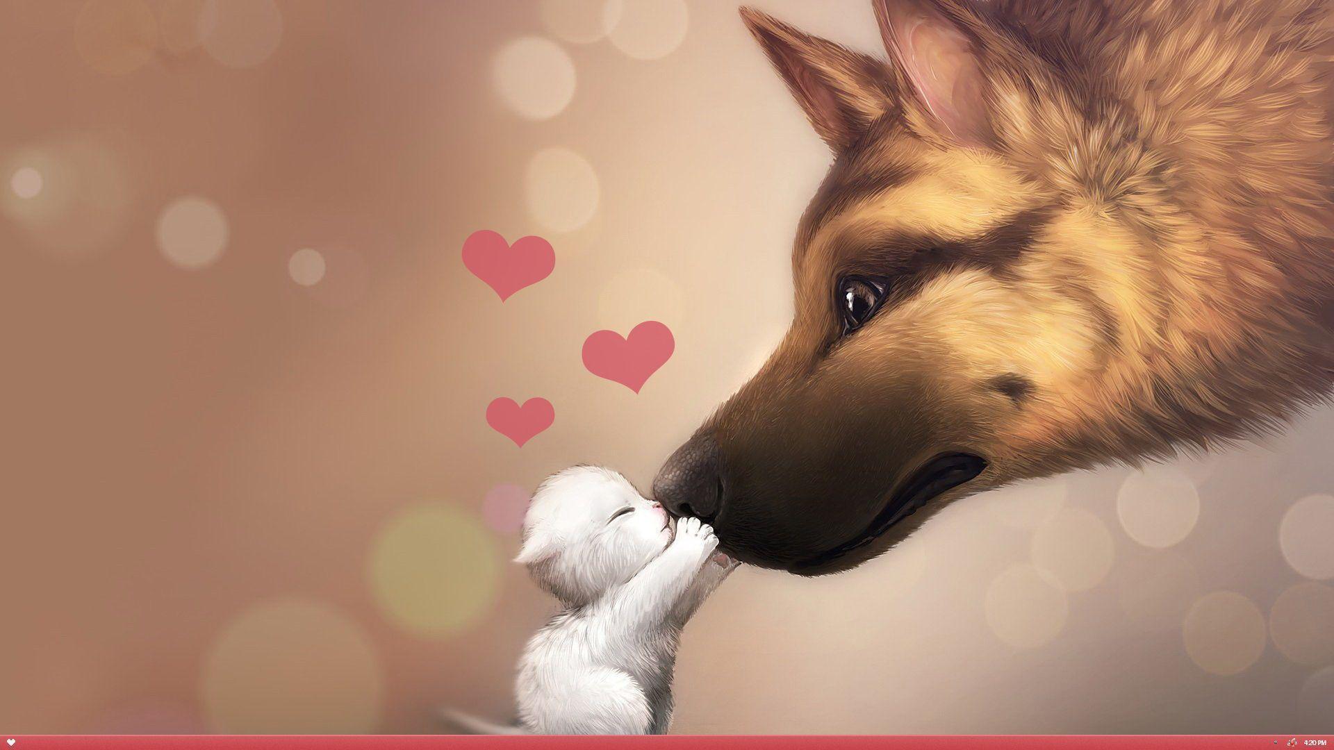 Cat Love Wallpaper