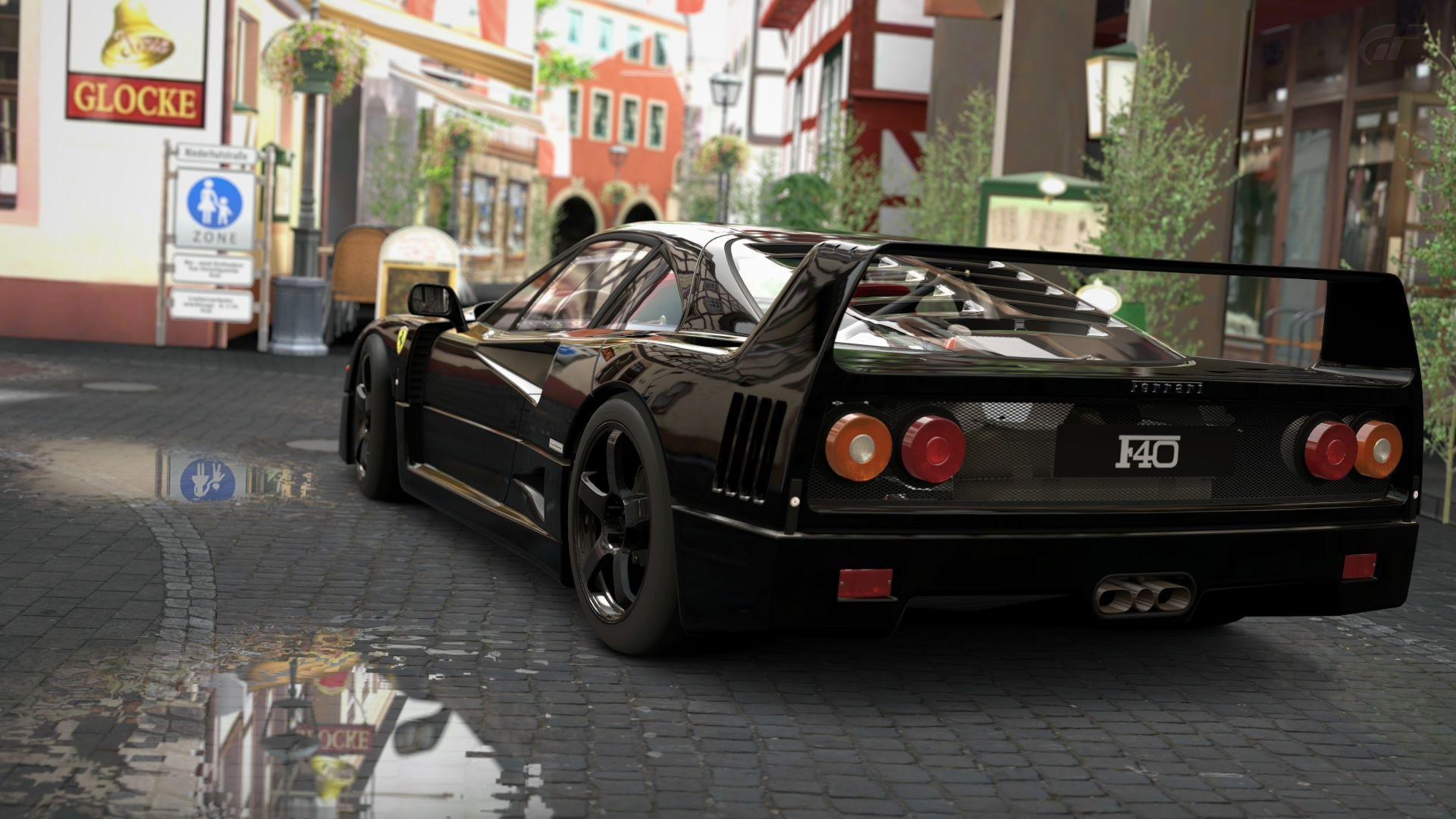 Black Ferrari F40 HD Wallpaperx1080