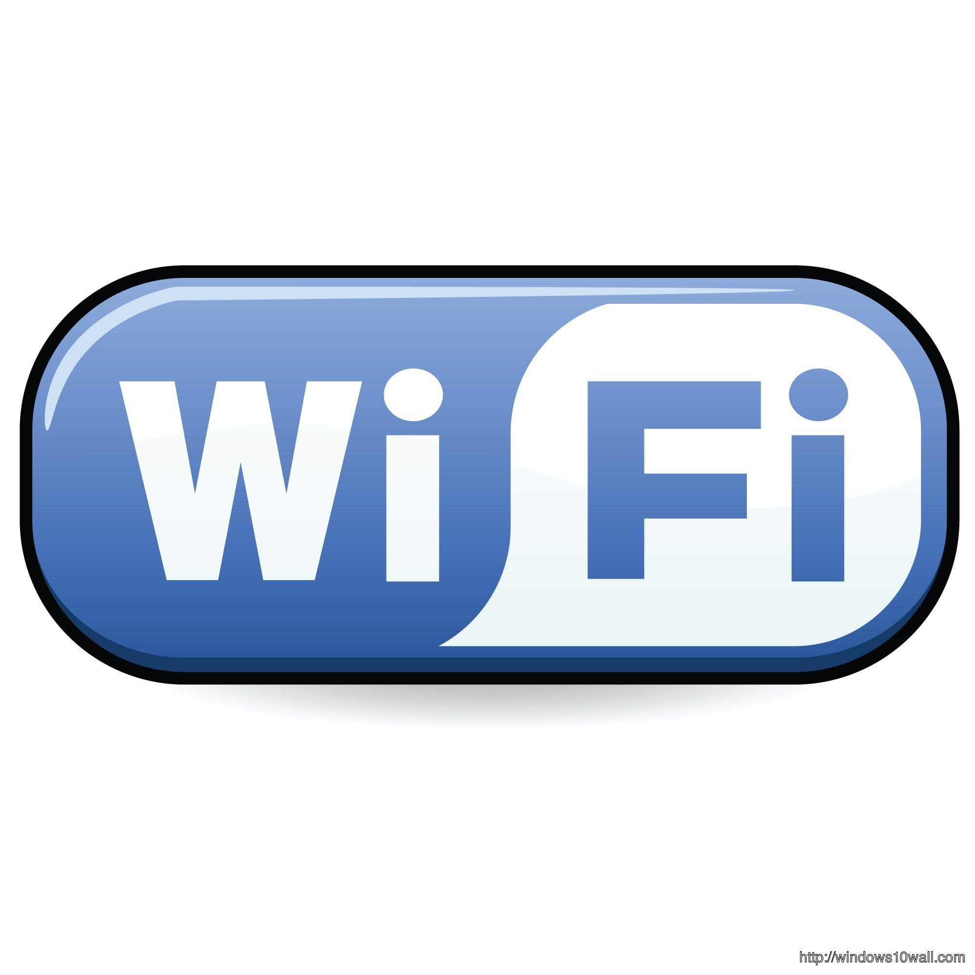 blue wifi logo background wallpaper ⋆ windows 10 Wallpaper