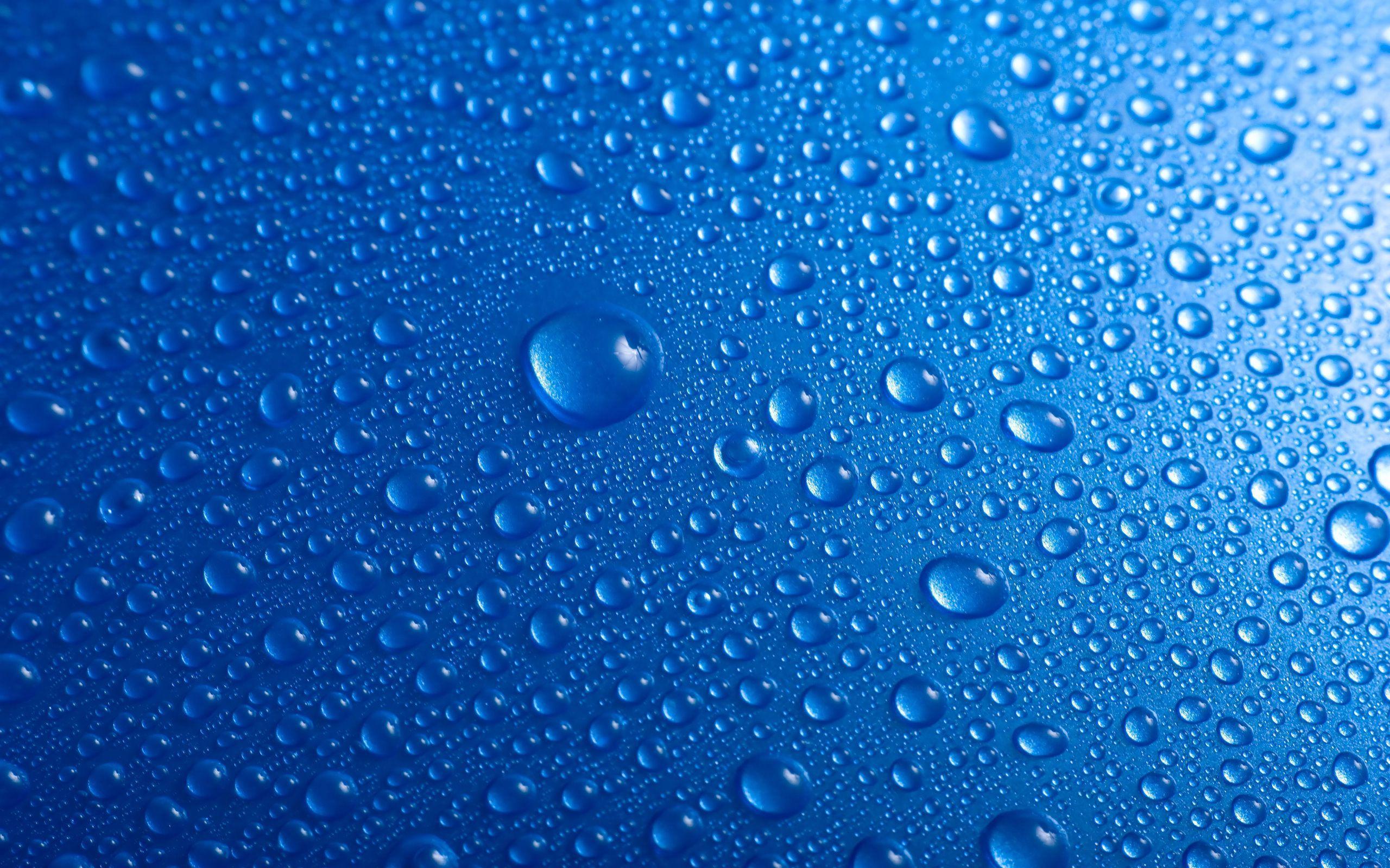 Water blue wet water drops macro condensation wallpaper