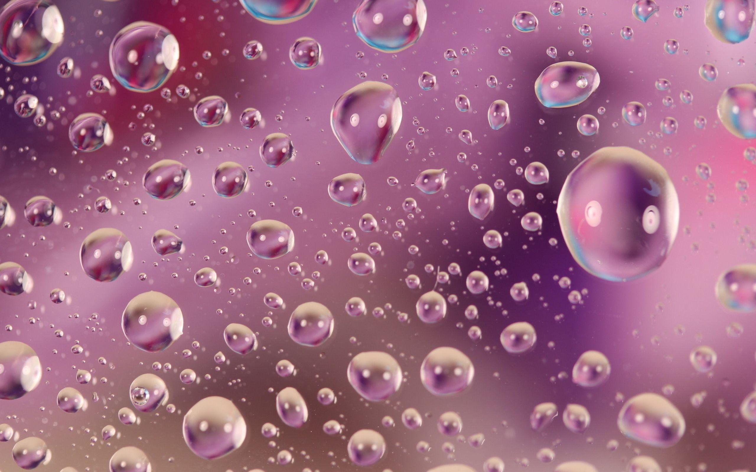 Download Wallpaper 2560x1600 Drop, Surface, Wet, Bubbles 2560x1600