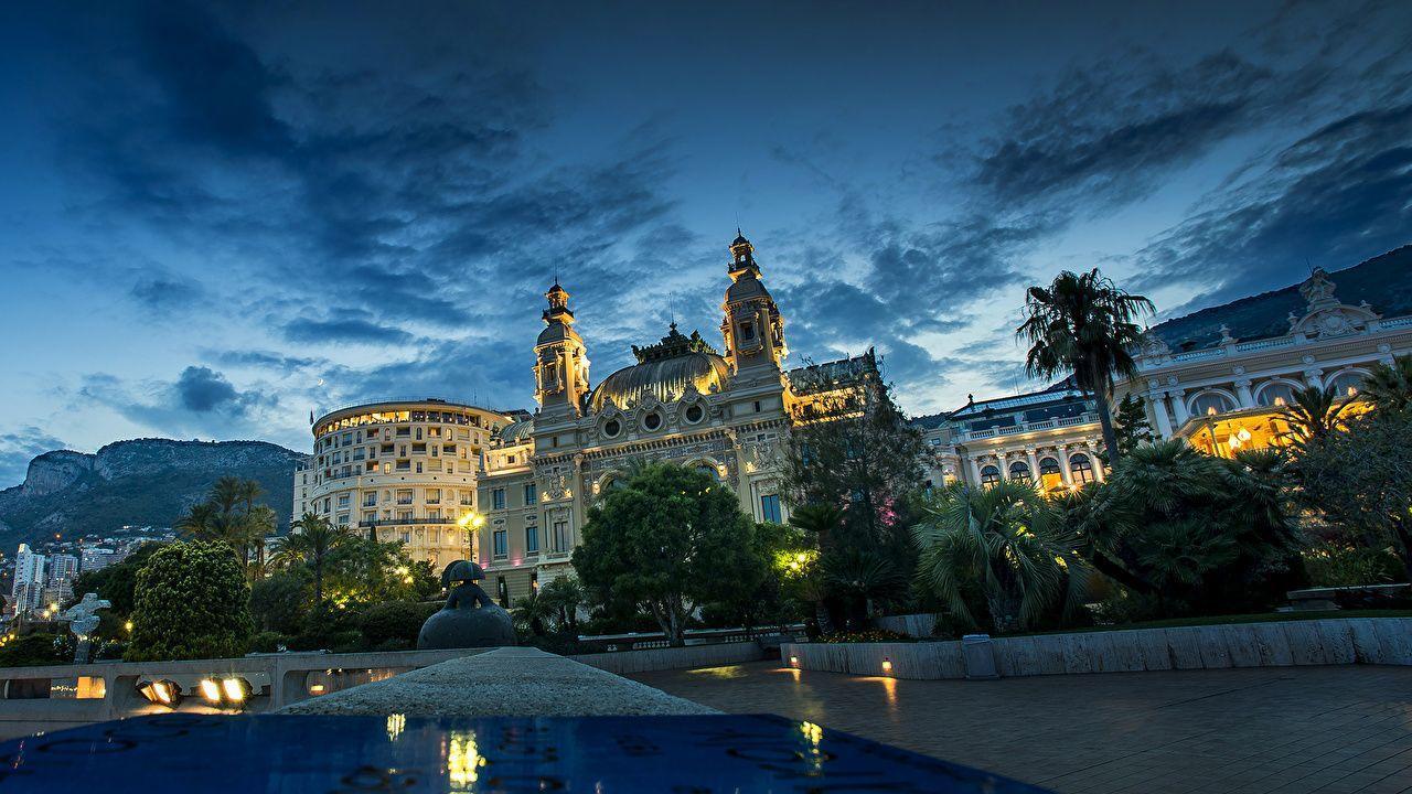 Photo Monte Carlo Monaco Sky Night Cities Houses