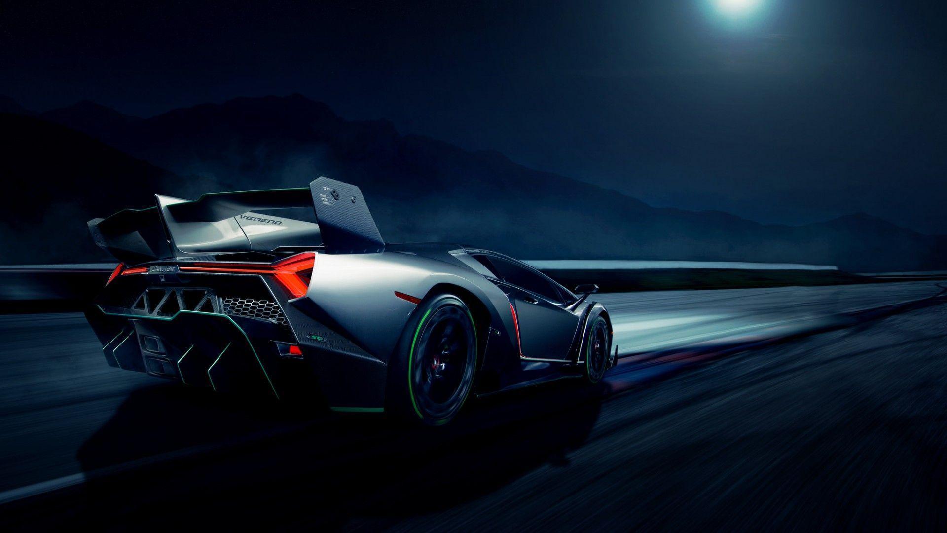 Wallpaper Lamborghini Veneno, Rear view, HD, Lamborghini, Supercar