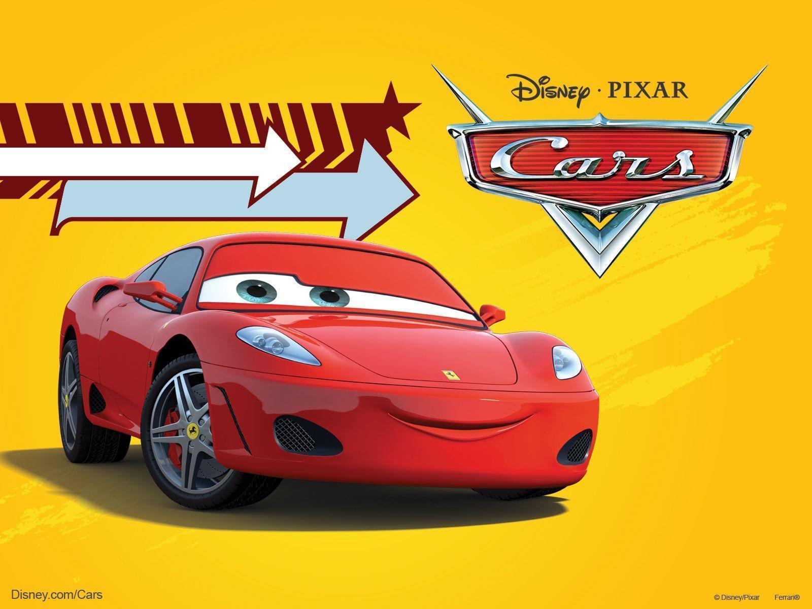 Michael Schumacher as a Ferrari F430 in Pixar's Cars Movie Desktop