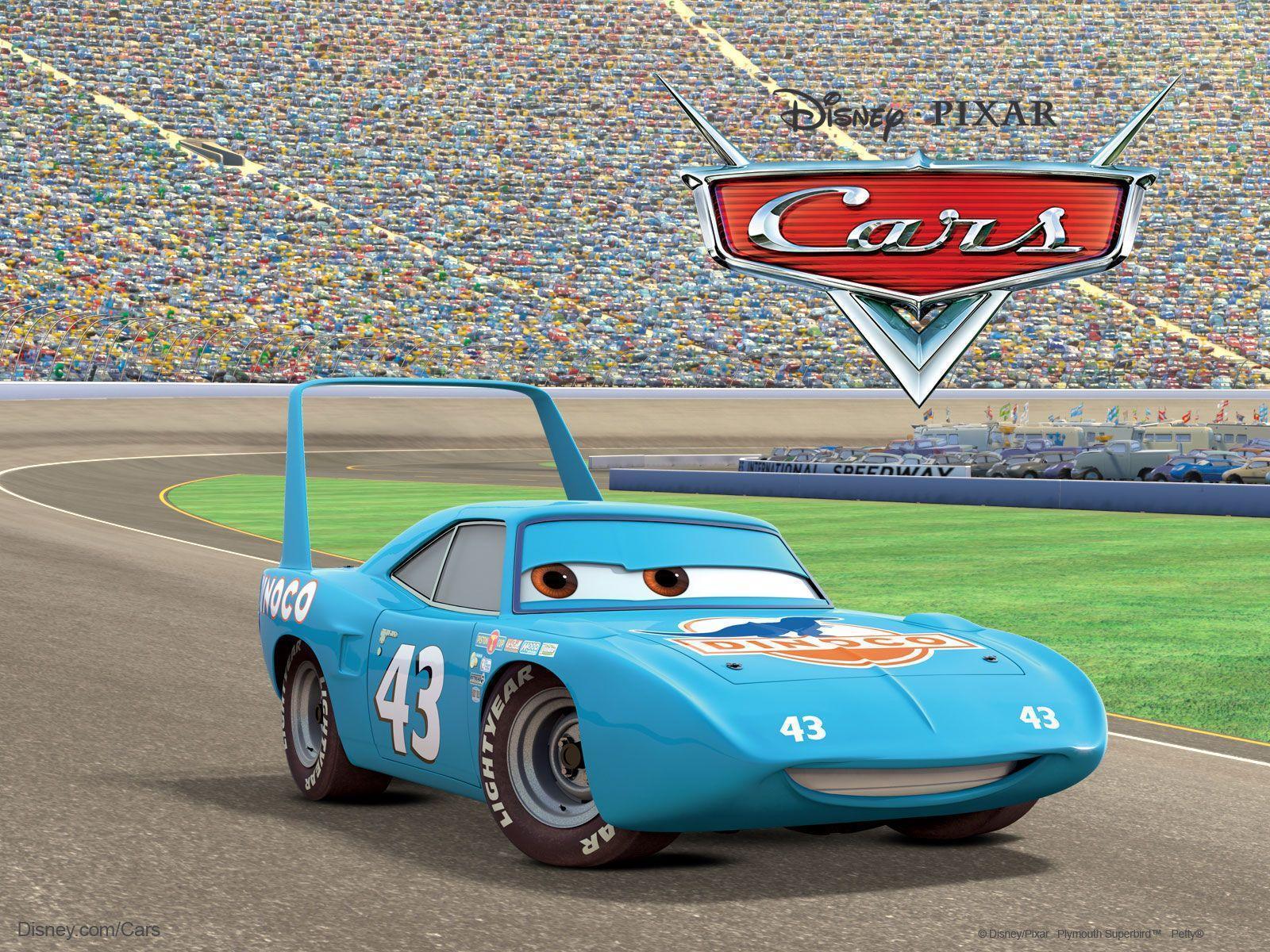 King the Race Car from Pixar's Cars Movie Desktop Wallpaper